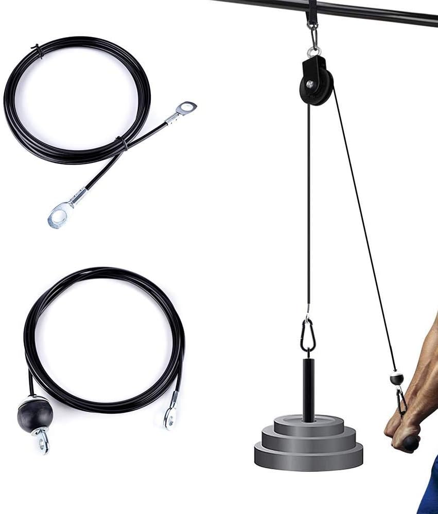 Fitness Pulley Cable,Replacement Cable Machine Accessories,Cable Attachments for Gym -Thick 5mm(0.2inch) Heavy Duty Steel Wire Rope Home  59