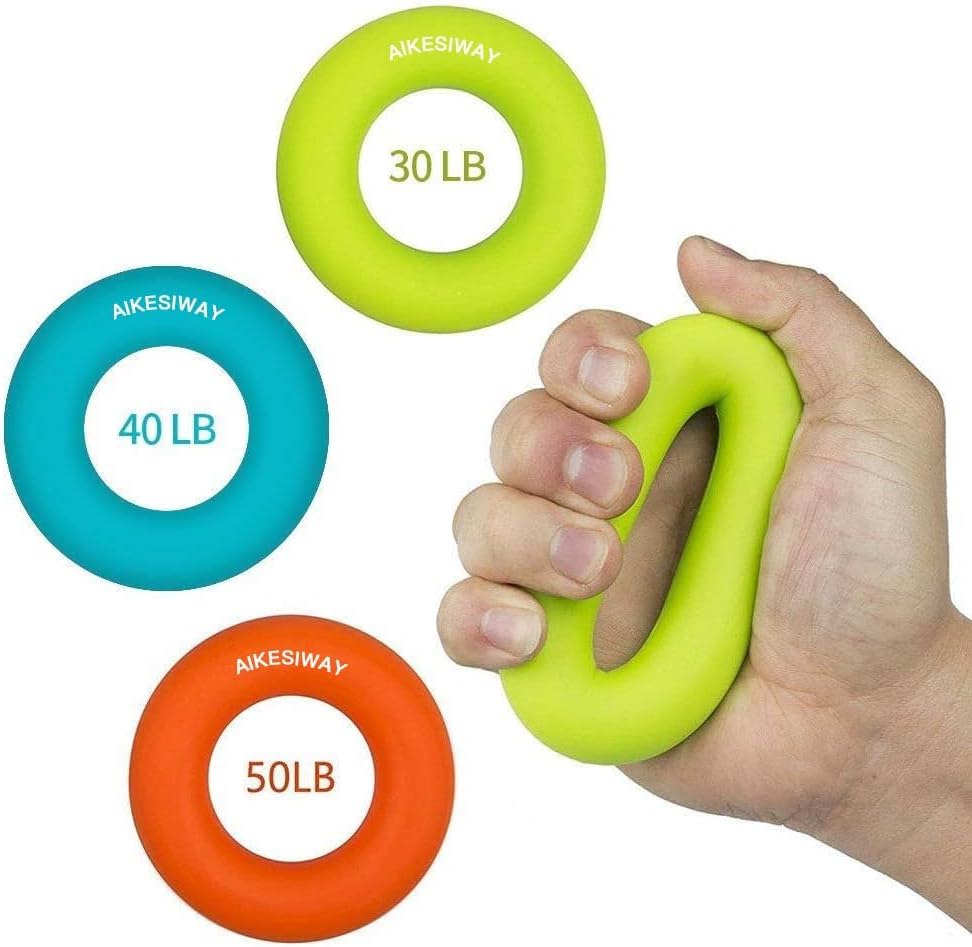 Grip Strength Trainer,Hand Strengthener,Forearm Workout - Trainer Silicone Rings for Rock Climbing, Athletes & Stress Relief Rehabilitation, 3 Resistance Levels(3 PCS) - Image 5