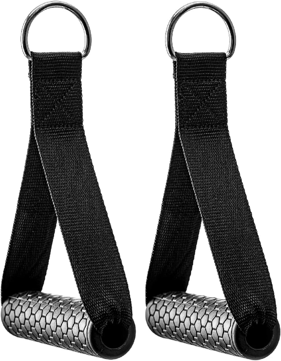 Exercise Cable Handles,Cable Machine Attachment Handles Compatible with Machines,Super Strong Nylon Webbing for Resistance Training(1 Pairs) - Image 1