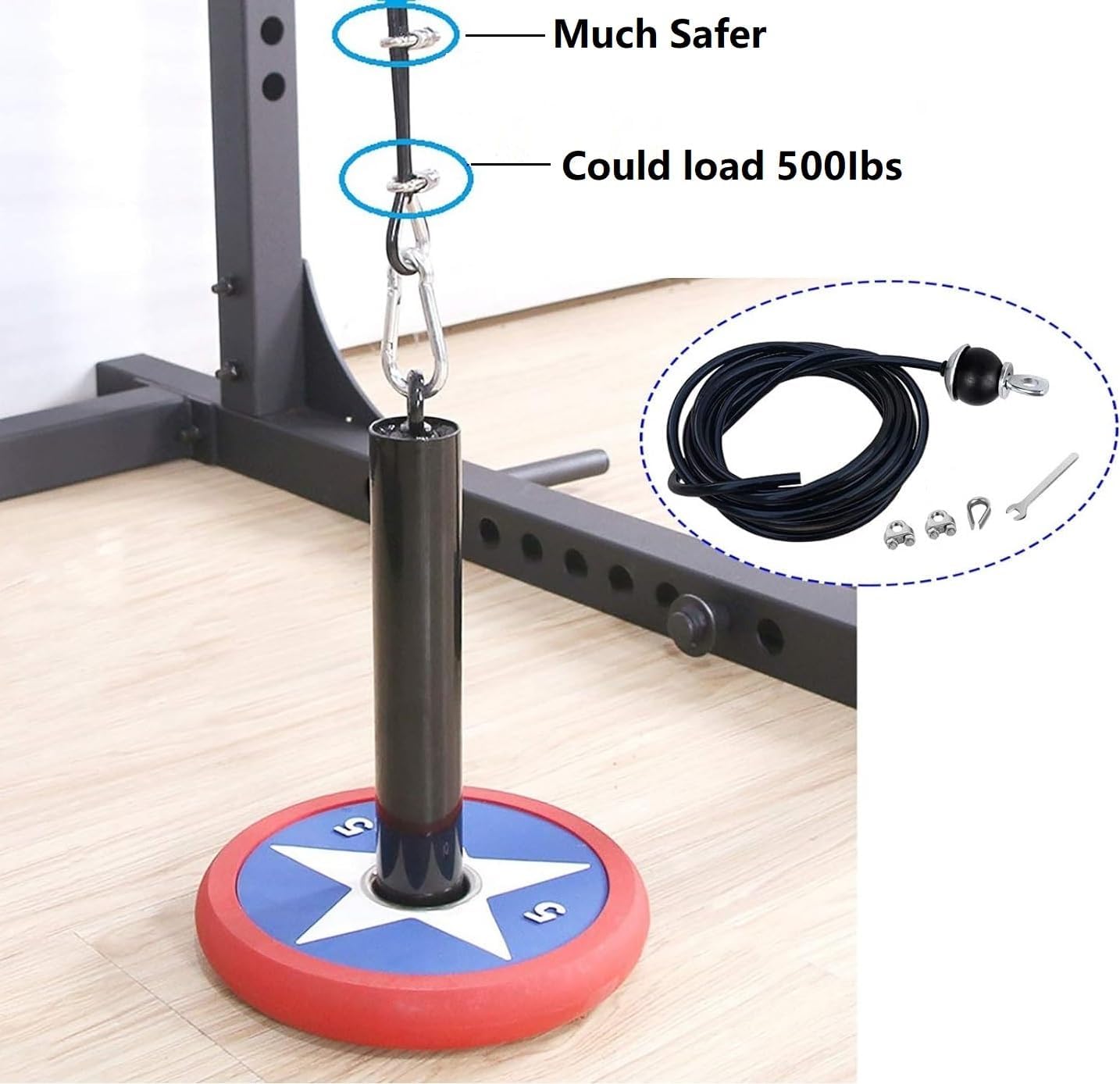 Adjustable Fitness Pulley Cable,Replacement Cable Machine Accessories,Cable Attachments for Gym -Thick 5mm(0.2inch) Heavy Duty Steel Wire Rope Home  138