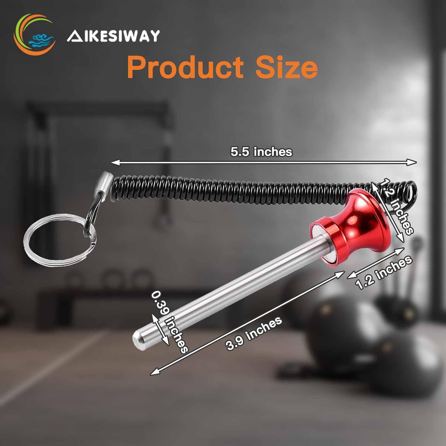 Universal Magnetic Weight Stack Pin with Pull Rope - Heavy Duty Gym for Machines | Commercial & Home Accessories Replacement Pins Strength Training Equipment Red - Image 2