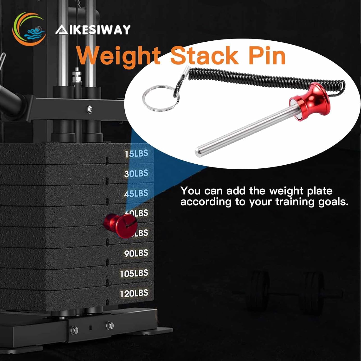 Universal Magnetic Weight Stack Pin with Pull Rope - Heavy Duty Gym for Machines | Commercial & Home Accessories Replacement Pins Strength Training Equipment Red - Image 6
