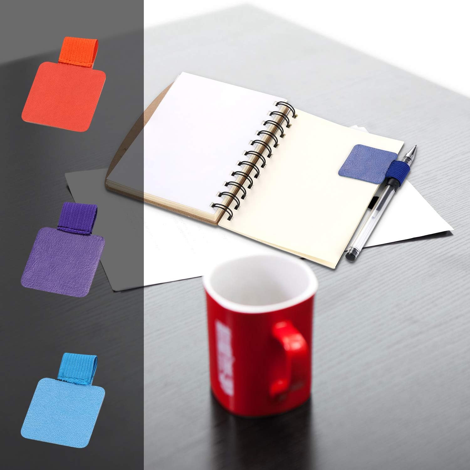 Pen Loop Holder Set, 12 Pack Self-Adhesive Pencil Elastic Design for Notebooks, Journals, Calendars with Colors (12 Pcs) - Image 5