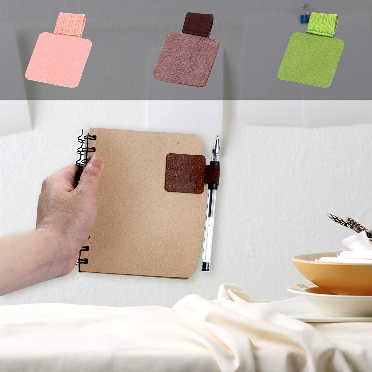 Pen Loop Holder Set, 12 Pack Self-Adhesive Pencil Elastic Design for Notebooks, Journals, Calendars with Colors (12 Pcs) - Image 6