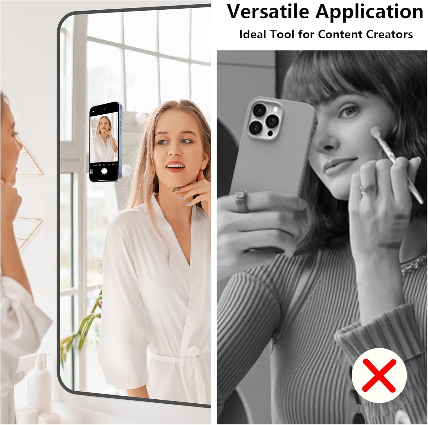 3 Pack Silicone Sticky Grip Holder for Cellphone, Suction Cup Phone Mount Hands-Free Double Sided Strong Selfie & Videos, Pink/Black/Transparent - Image 5