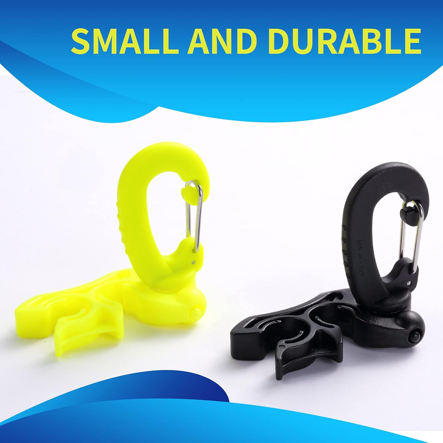 2 Packs Scuba Hose Clip Diving Holder Clip, Double BCD Dive with Snap Hook Buckle for Snorkeling Accessories Select Color - Image 5