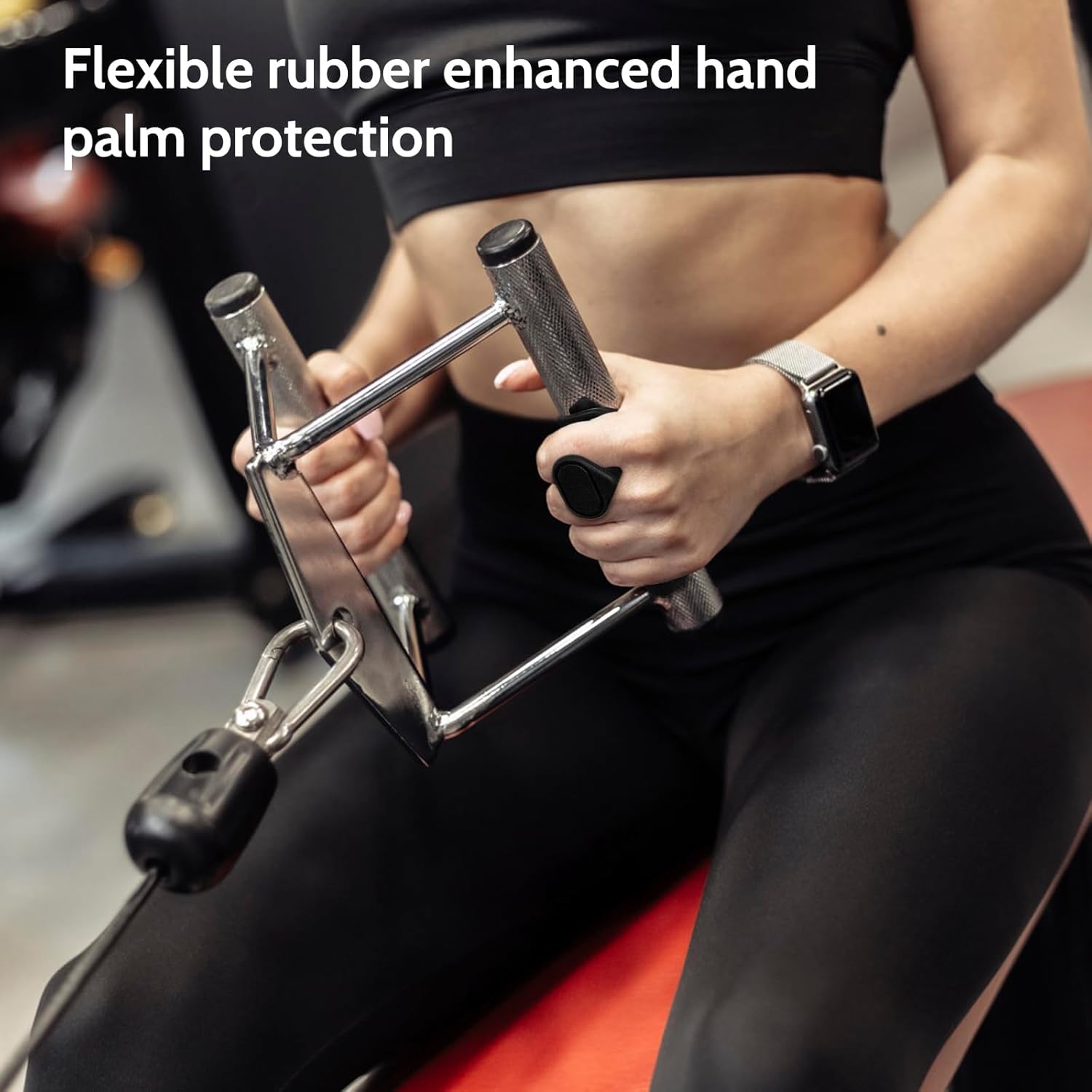 Weight Lifting Grips - Rubber Anti-Slip Workout Grips, Ergonomics Hand Protector Gloves for Gym Training and Exercise, Dumbbell, Bar Pad, Pull Up Men Women, No Sweaty (Black) - Image 6