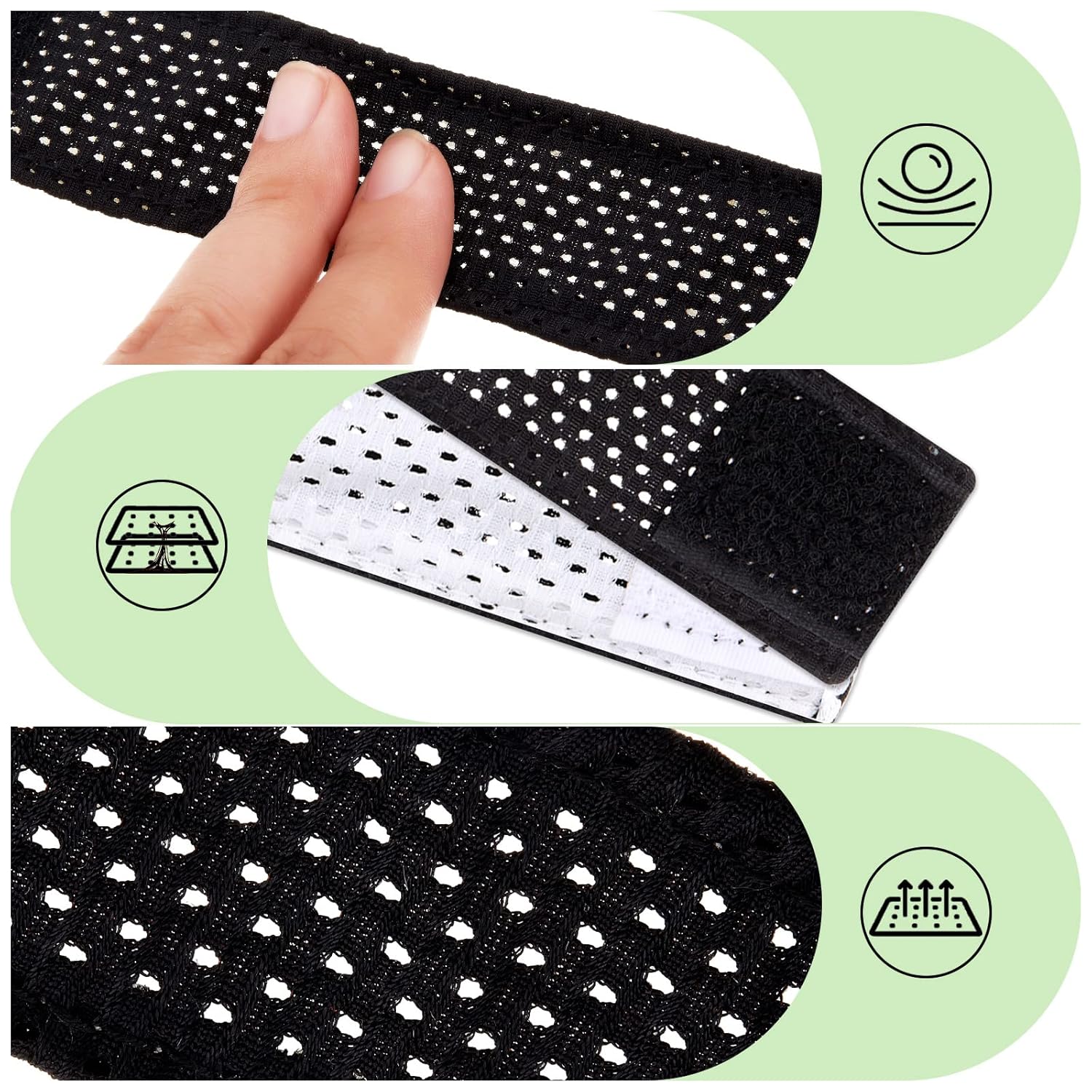 8 Count Softball Sleeve Holders Jersey Ties with Hook and Loop Fasteners Straps for Shirts Scrunchies T-Shirts Soccer Baseball Sports Activities(Black, White) Black, White - Image 3