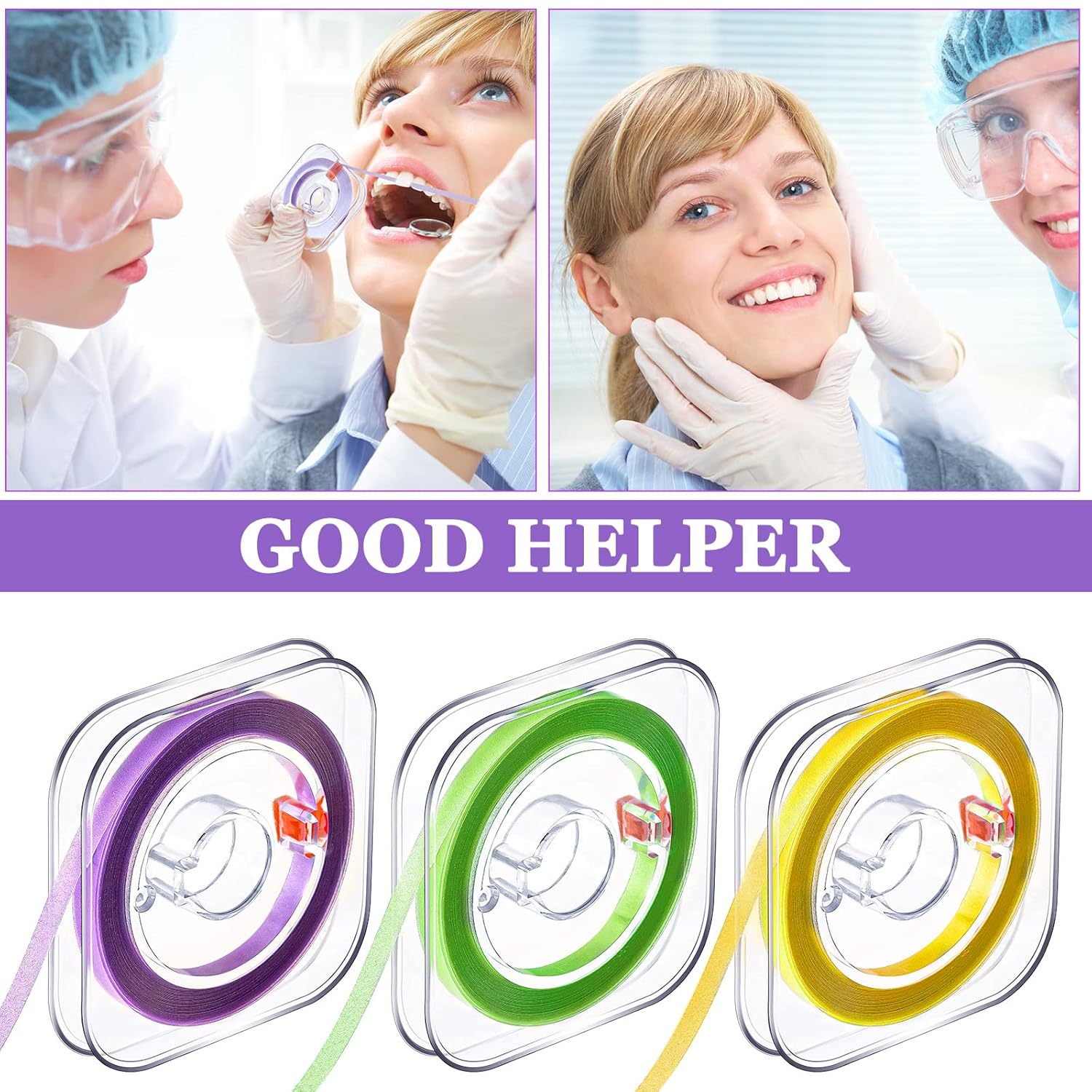 Dental Polishing Strips Tooth File 3 Rolls 4mm x 600mm Polisher Teeth Sanding Grinding Deep Cleaning Tool Polish Abrasive Strip Oral Care(Coarse, Fine, Medium,Multi Color)  Multi Color - Image 7
