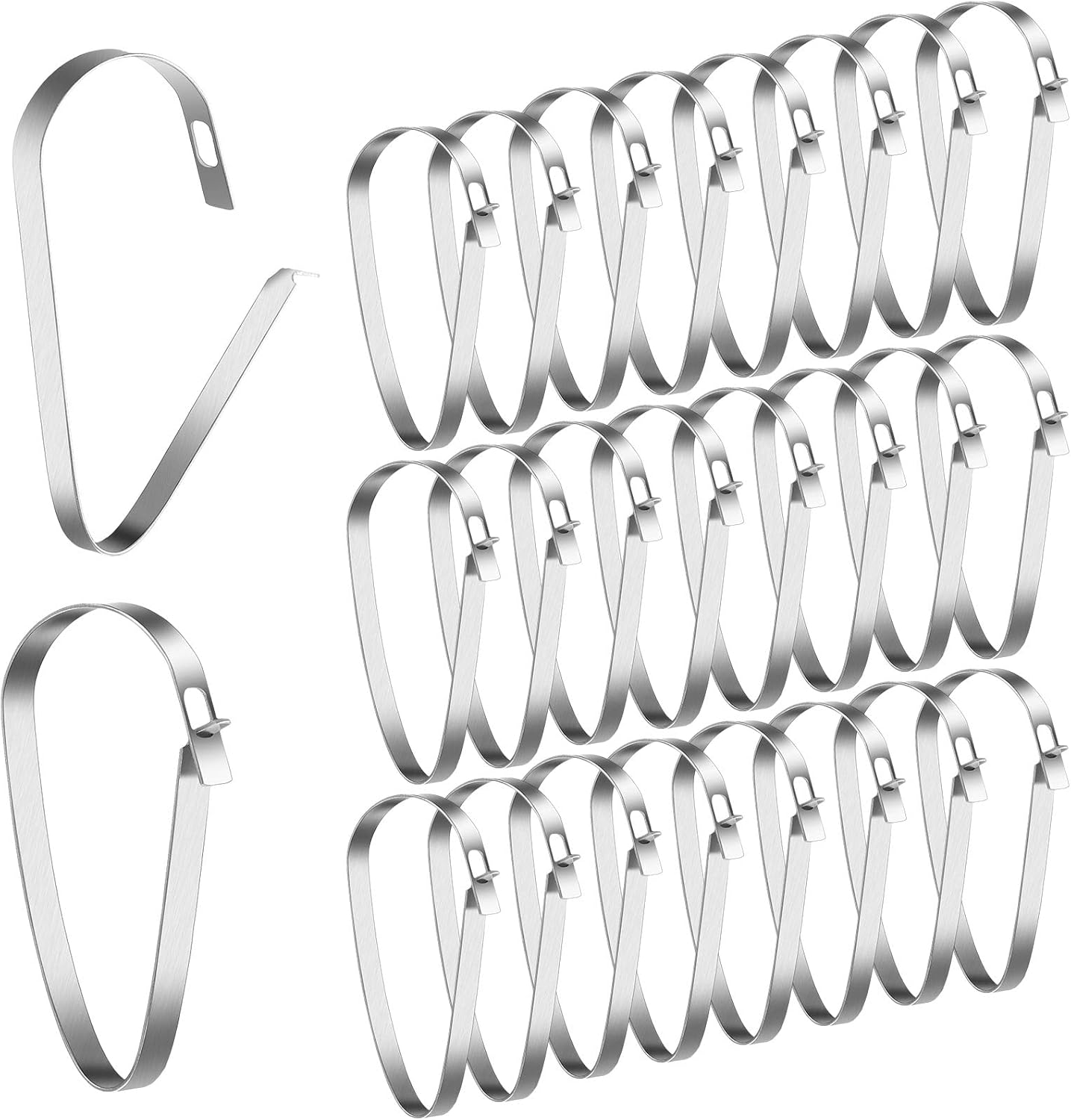 30 Pcs Real Estate Sign Rider Clips Hanging Stainless Steel for Posts Open House Plaque - Image 1