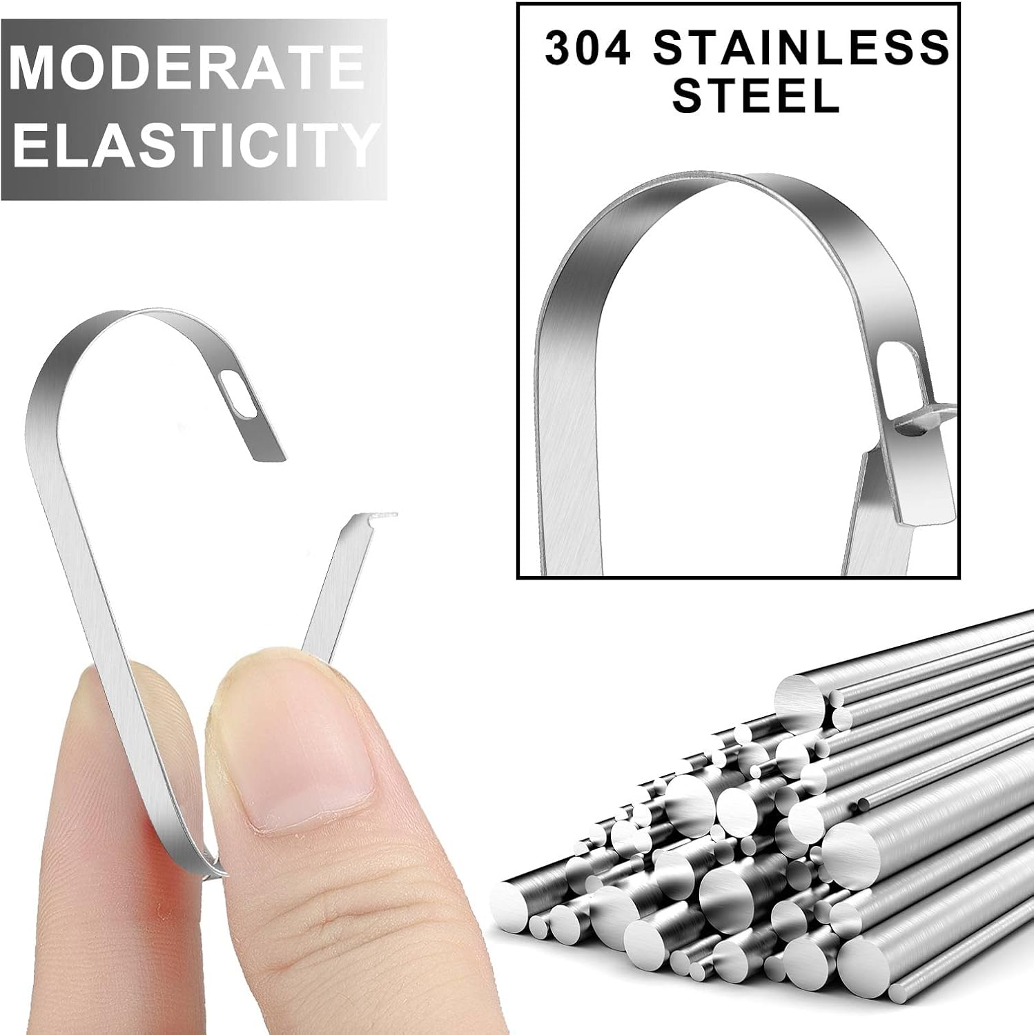 30 Pcs Real Estate Sign Rider Clips Hanging Stainless Steel for Posts Open House Plaque - Image 3
