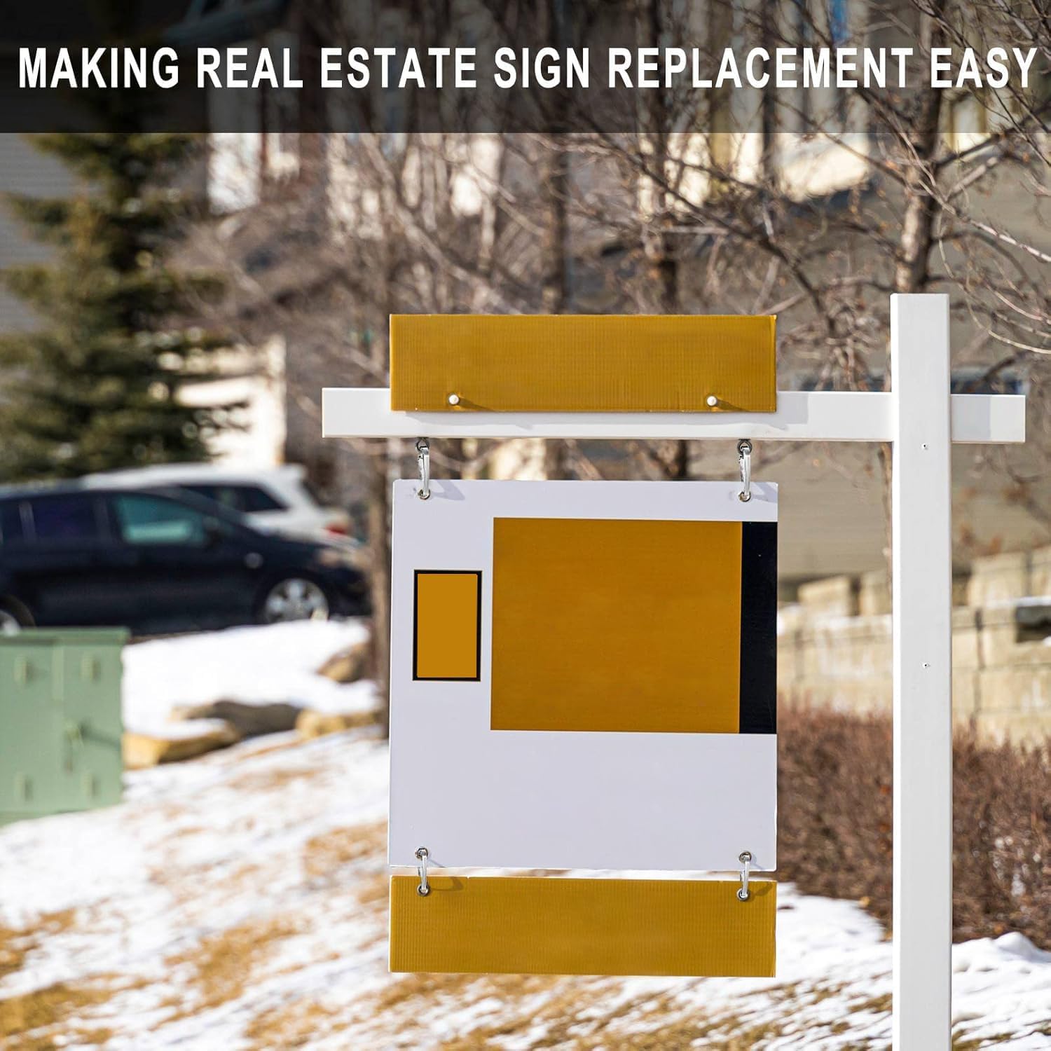 30 Pcs Real Estate Sign Rider Clips Hanging Stainless Steel for Posts Open House Plaque - Image 4