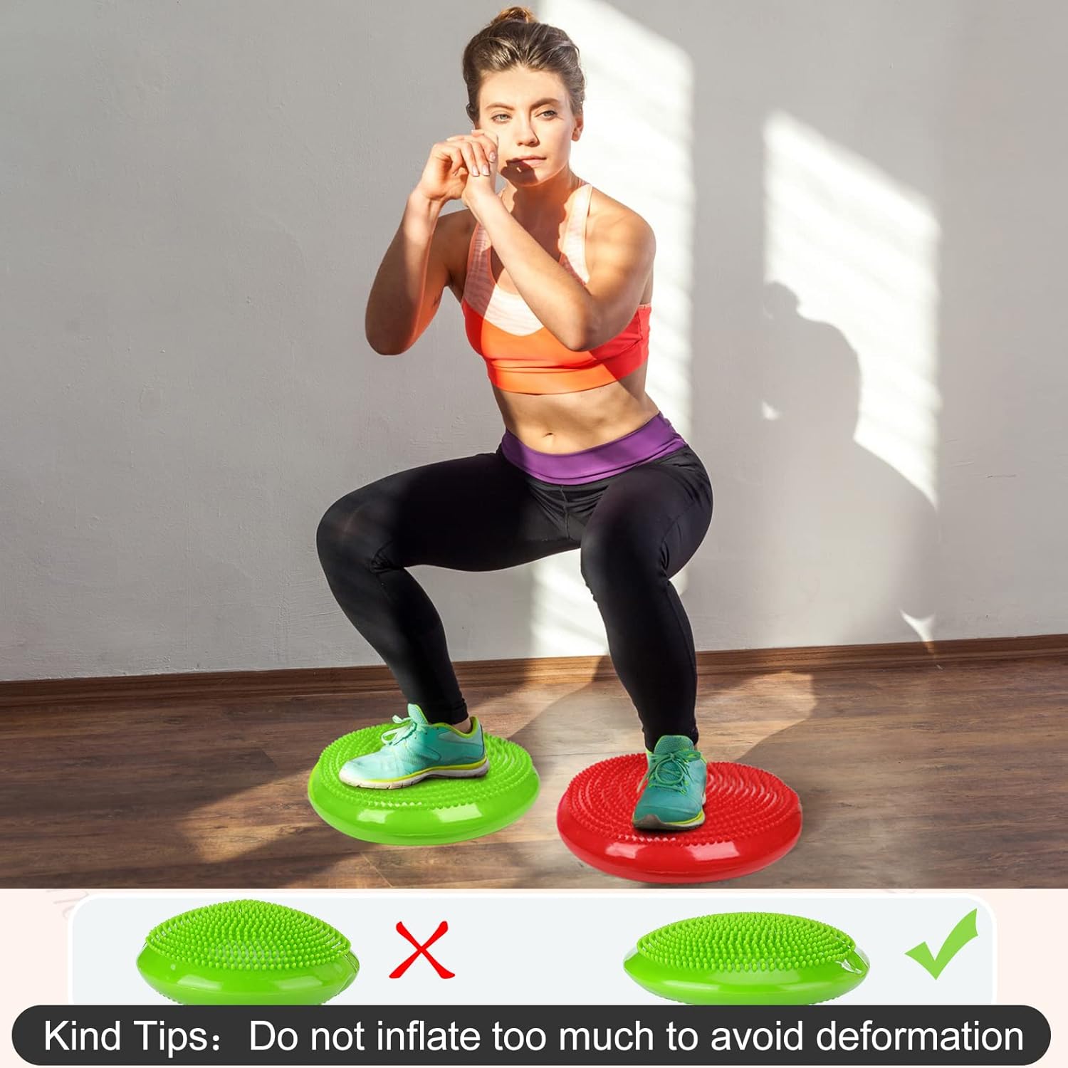 6 Pcs Wiggle Seat Inflated Wobble Cushion for Sensory Kid 13 Inch Balance Disc Kids Flexible Seating Exercise Pad Chair Classroom Office School Curated Color - Image 6