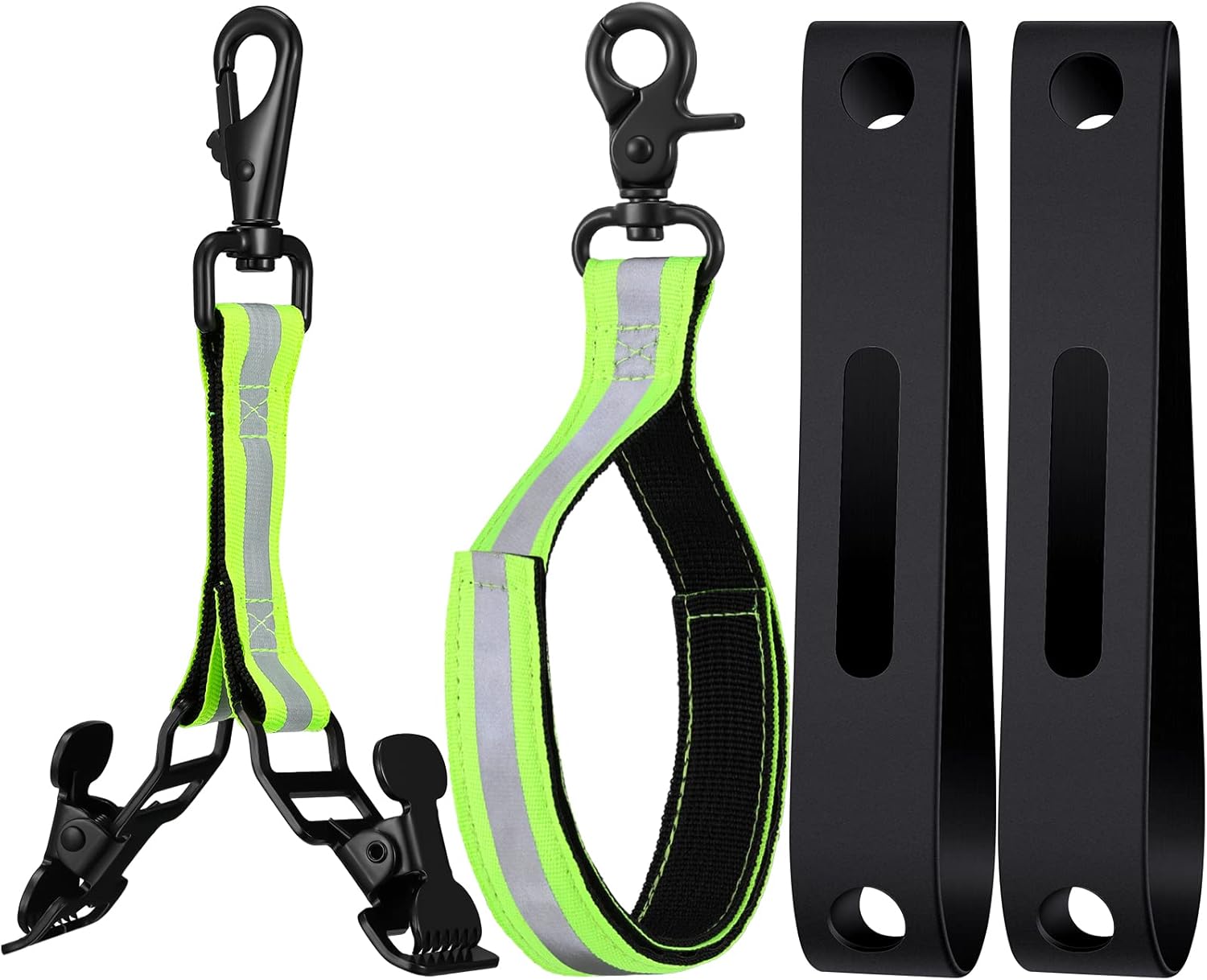 4 Pcs Firefighter Tools Include 2 Helmet Band Glove Strap Holder Fire Safety with Reflective Trim Accessories - Image 1
