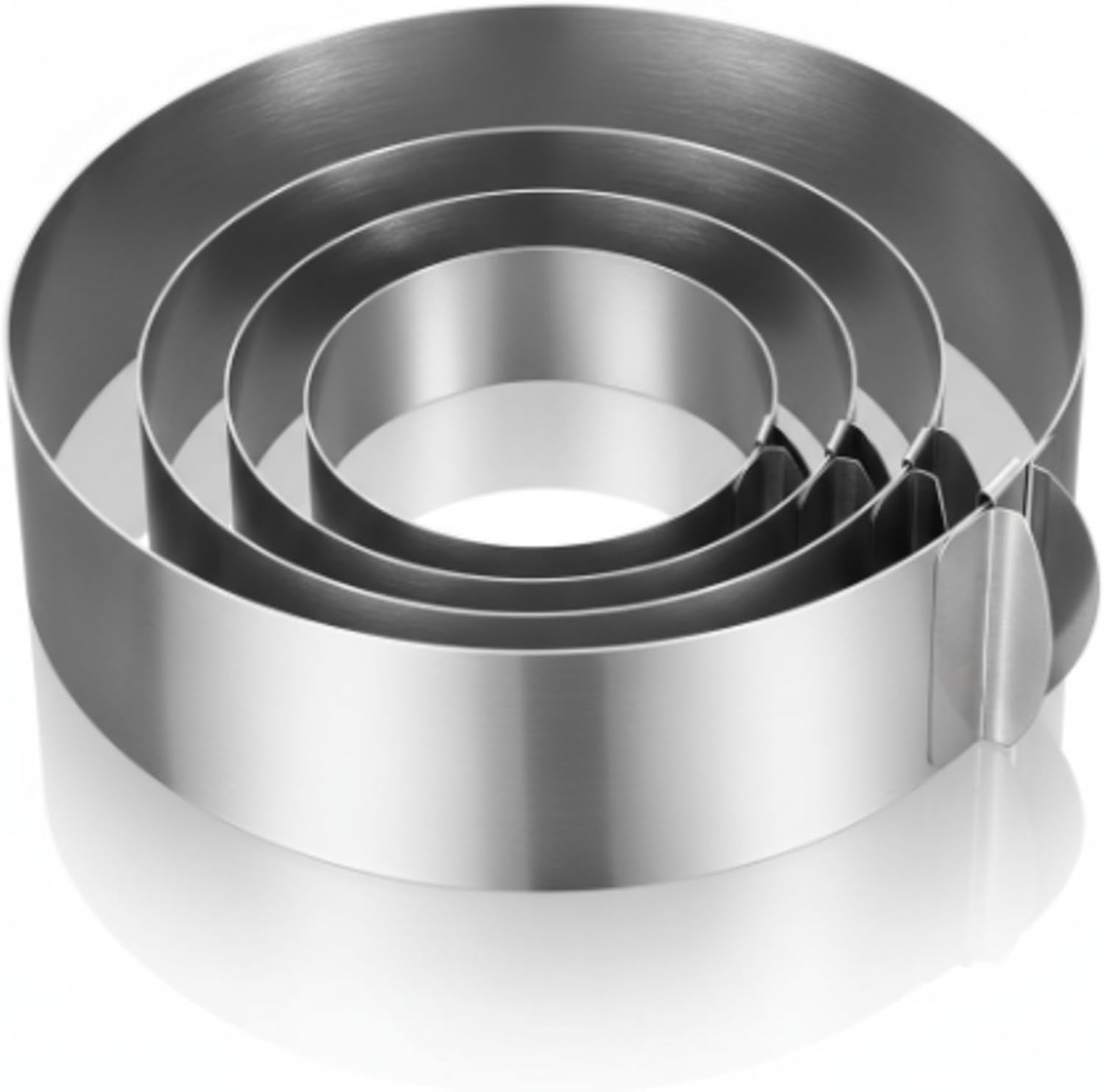 6-12 Inch Round Cookie Cutter Adjustable Circle Stainless Steel Cake Trimmer for Baking Kit Mousse Layered Biscuit Food Tiramisu Pastry - Image 1