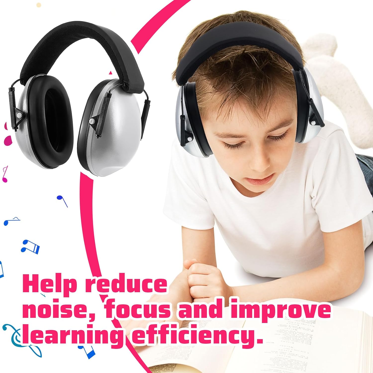 8 Pcs Kids Ear Protection Noise Cancelling Headphones Reduction Muffs 27dB Hearing (8 Colors) Colors - Image 6