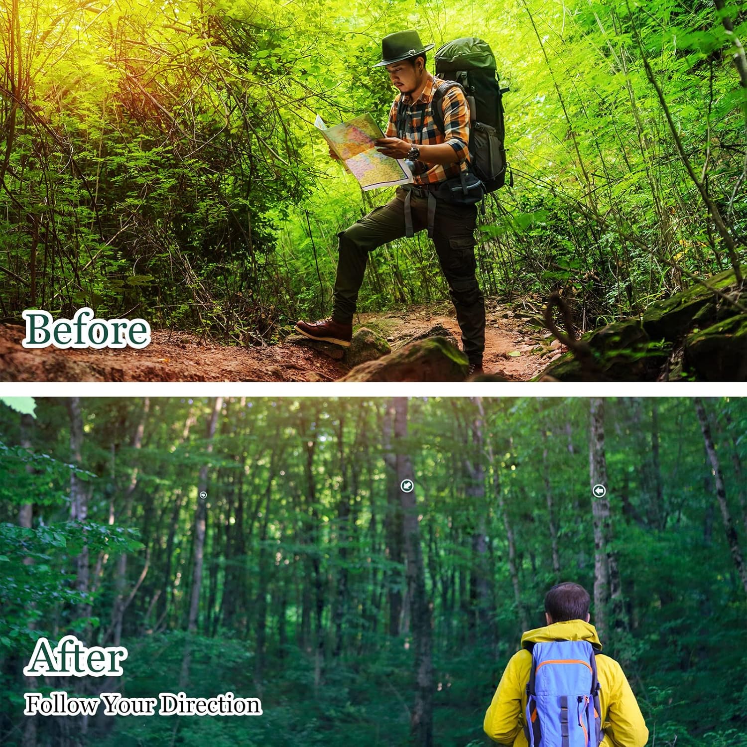 36 Piece Trail Markers Bright Reflective Green Signs Marking Reflectors for Hiking Hunting Camping Backpacking Walking Driveway Office New Place, Easy to Mount - Image 6