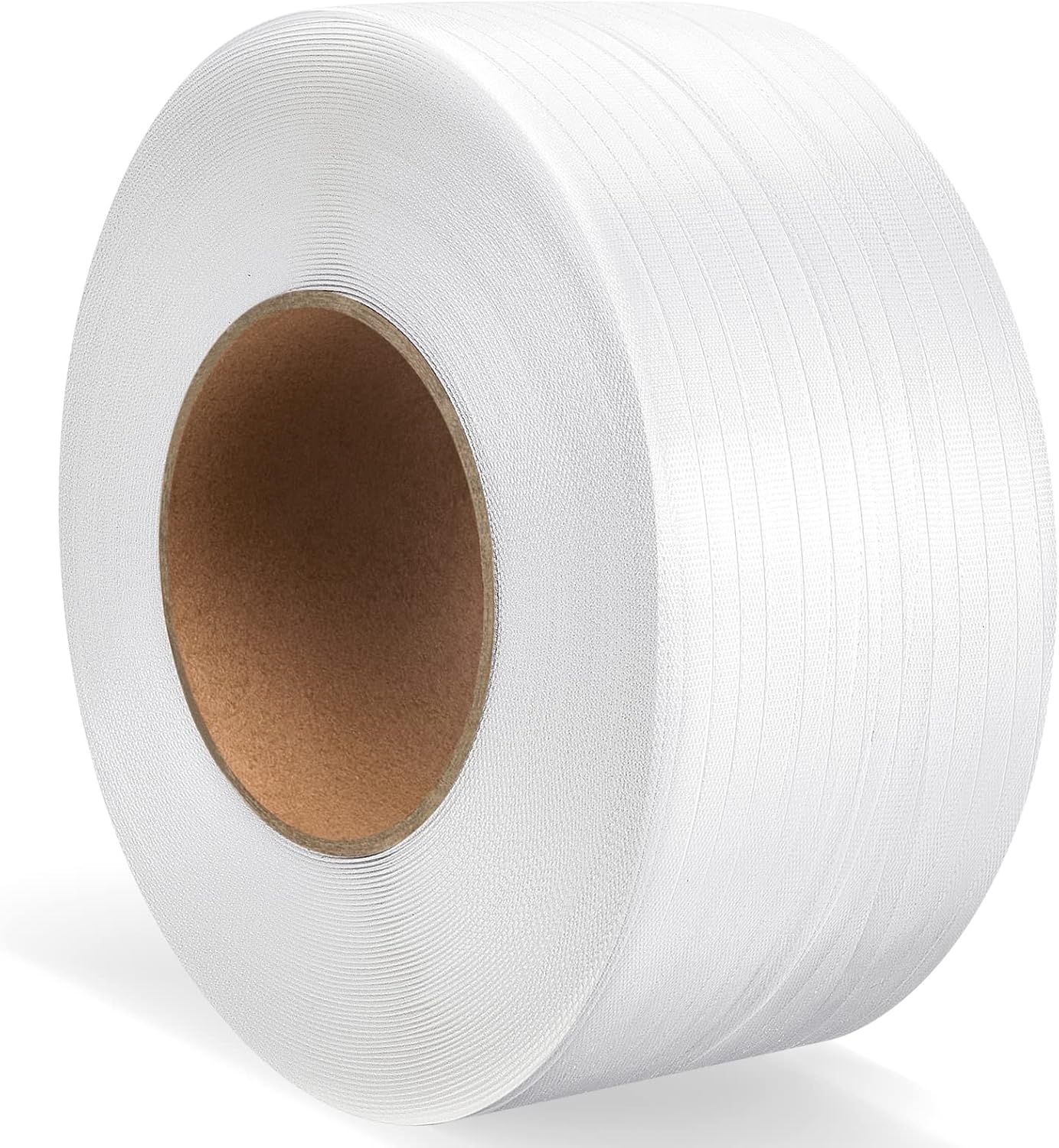 1/2 Inch Strapping, Polypropylene (PP) Heavy Duty Poly Packaging Strapping Roll 440 Lbs Break Strength for Banding Packing Industrial Machine(9900 ft,White) White 9900 ft - Image 1