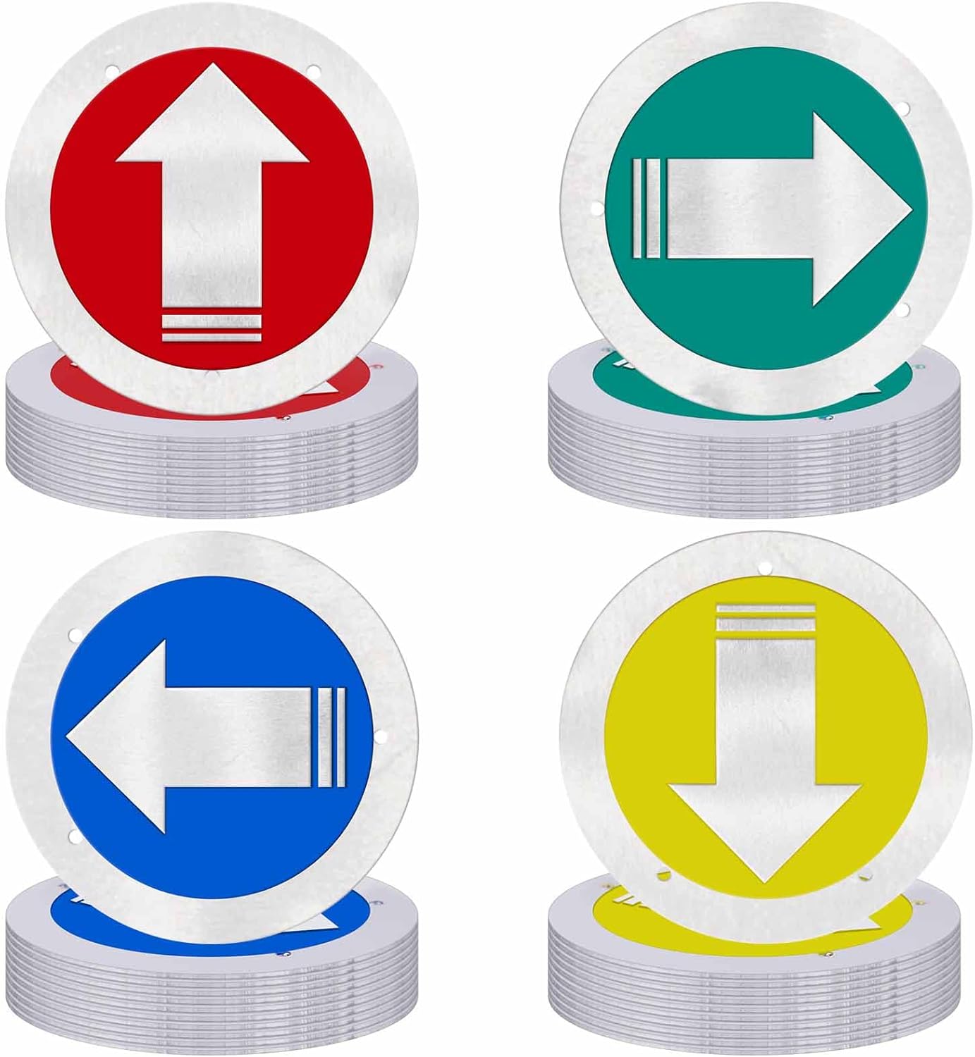 Trail Markers Reflective Marker Pack Bright Marking Reflectors for Hunting Hiking Driveway Camping Walking Backpacking Outdoors, Blue Green Red and Yellow - Image 1