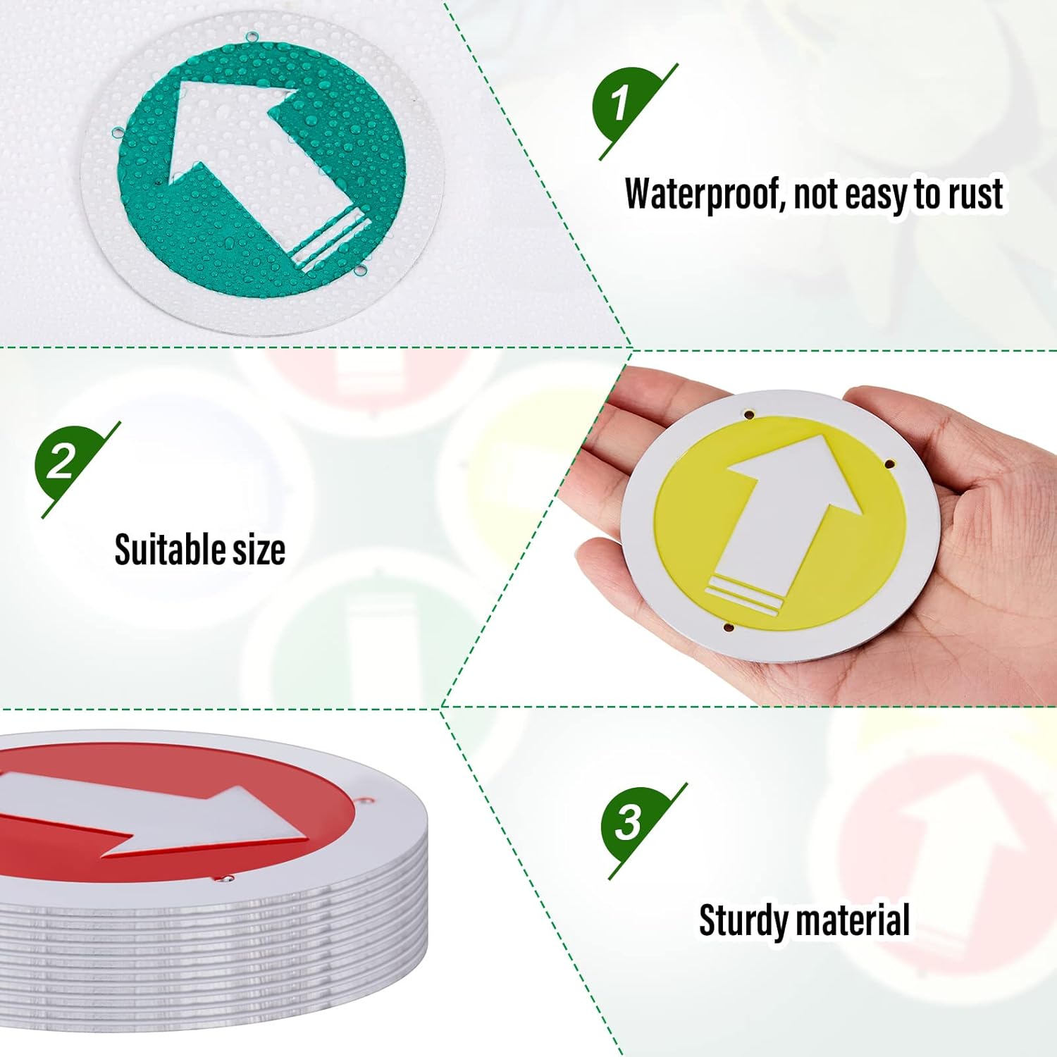 Trail Markers Reflective Marker Pack Bright Marking Reflectors for Hunting Hiking Driveway Camping Walking Backpacking Outdoors, Blue Green Red and Yellow - Image 4