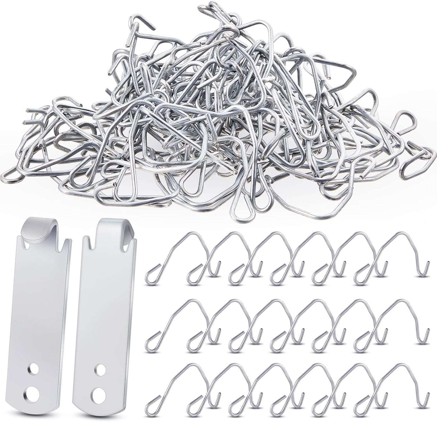 102 Pieces T Post Wire Clips Fence Twister for Galvanized Steel Tensioning Tool Fixing Clip Garden Farm Highway Sport Fences - Image 1