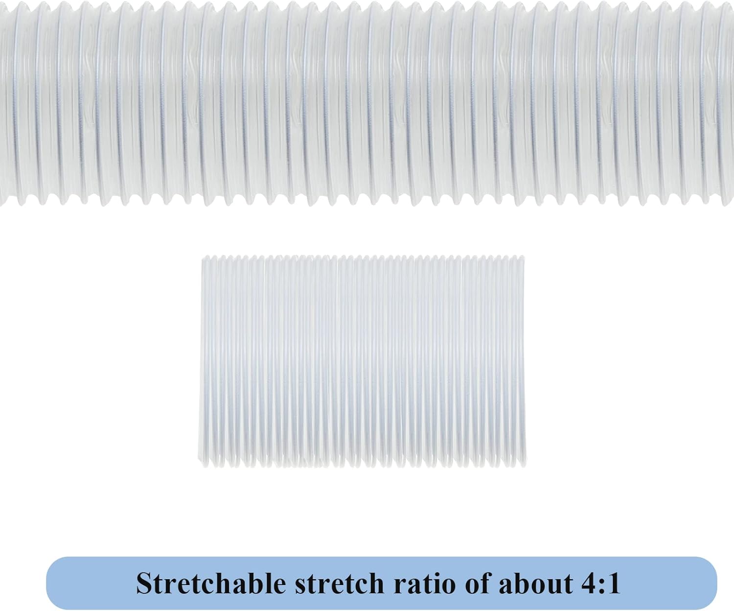 6 Inch, 10 ft Heavy PVC Dust Collection Hose, Flexible Clear Fume Hose with Stainless Steel Wire Coil and Clamp, Puncture Resistant Vacuum Fittings Collector Accessories - Image 3