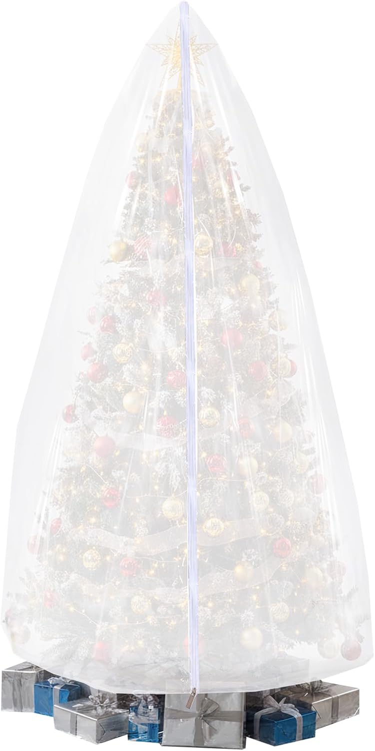 9.84 ft Upright Christmas Tree Storage Bag White Extra Large Jumbo Removal Disposal with Zipper Drawstring Waterproof Tear Proof Cover for Xmas Daily Home - Image 7