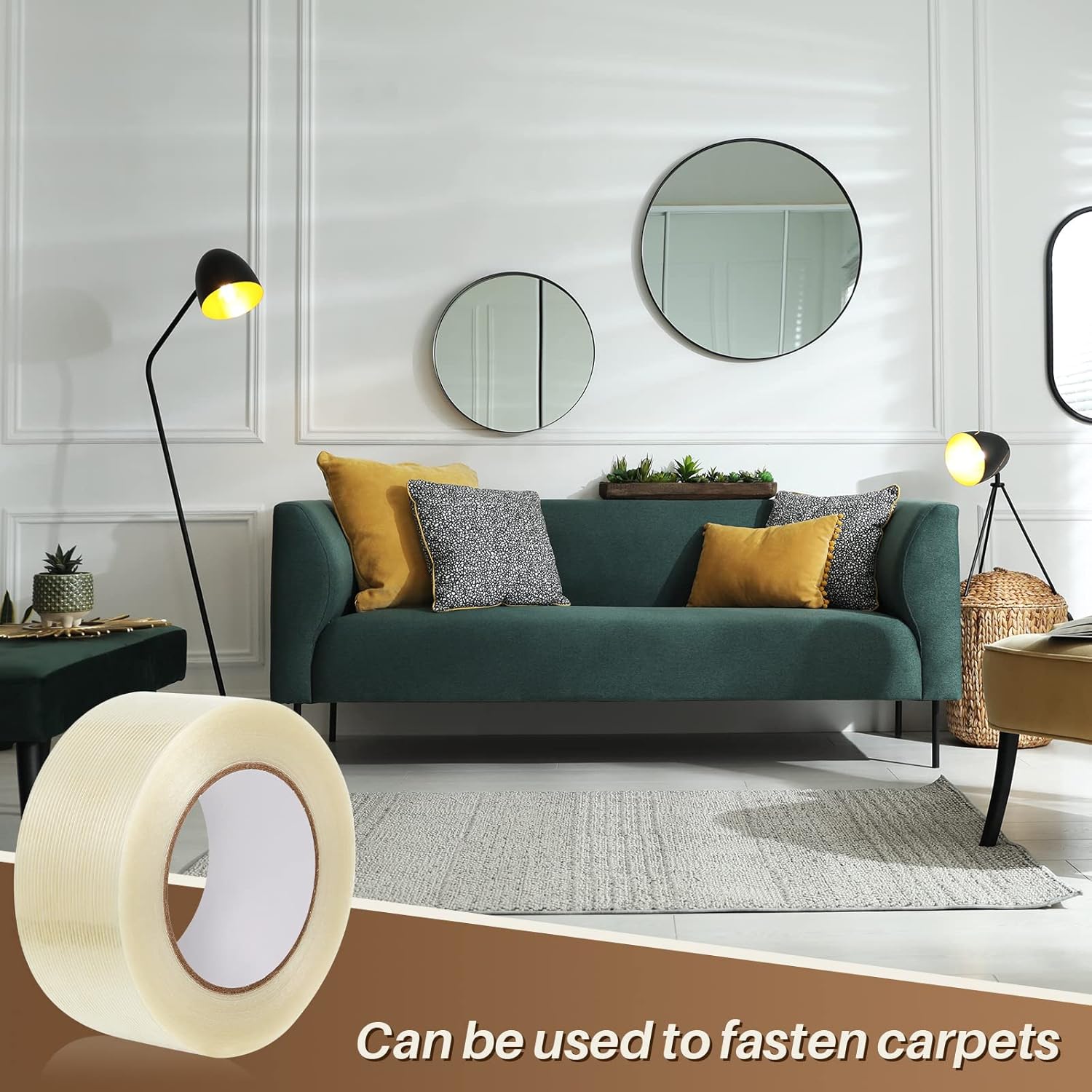 12 Rolls Filament Strapping Tape 5.7 Mil Heavy Duty Transparent Reinforced Fiberglass for Packaging Sealing Binding Fixing Supplies(2 Inch x 55 Yard)  2 Yard - Image 7