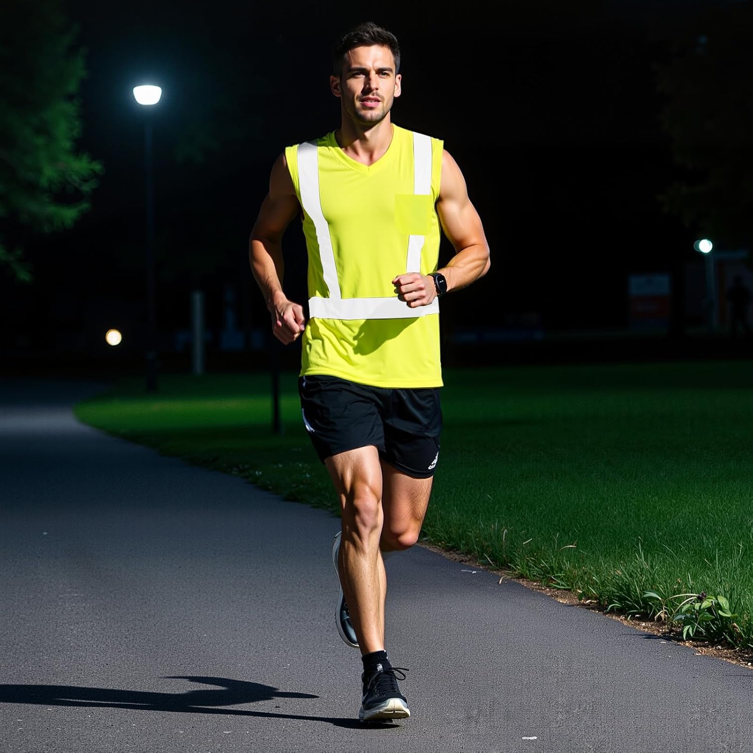 4 Pcs Hi Vis Sleeveless Reflective Shirt for Men Class 2 Construction Work Shirts with Pockets Women Lime 3X-Large - Image 5