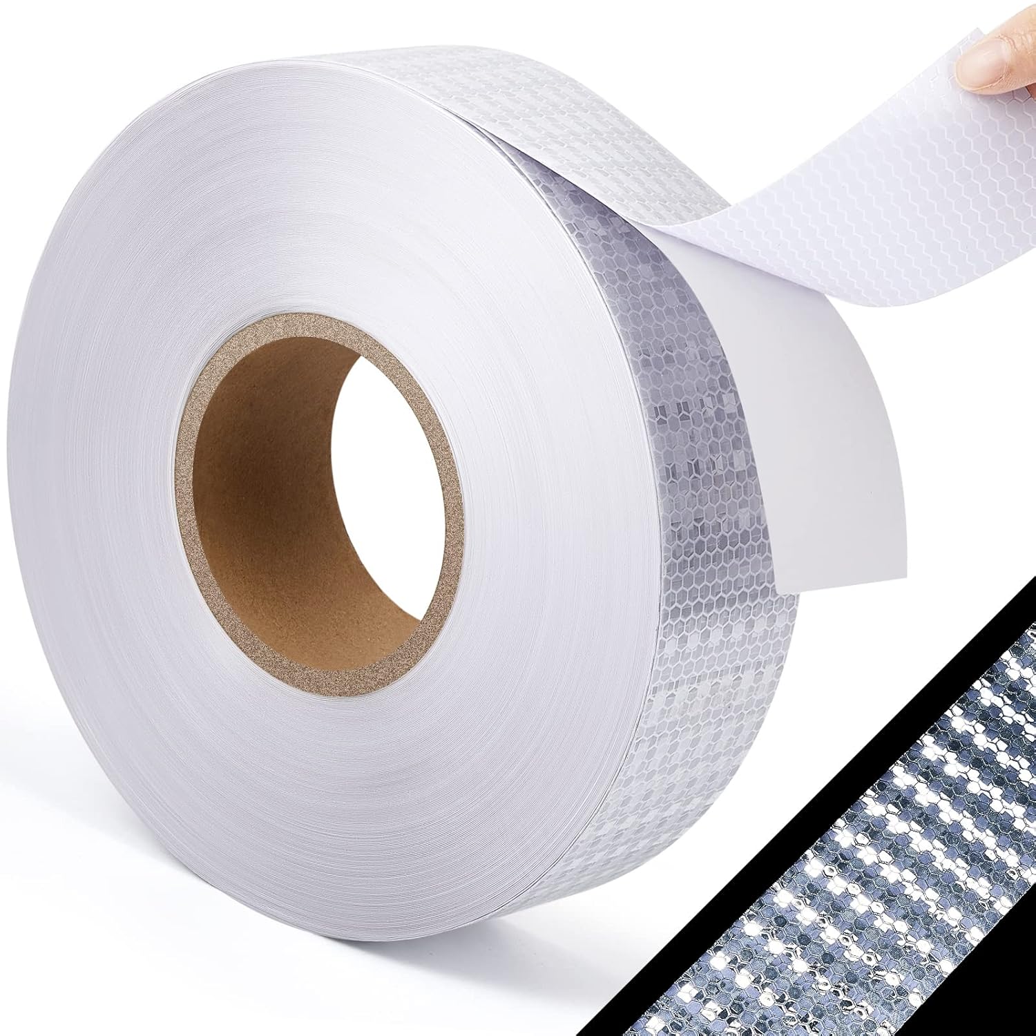 230 Ft Driveway Basketball Tape Outdoor Court Adhesive Marking Lines for Tennis Badminton Parking Floor Pavement Indoor, 2 in Wide (White, PVC) White - Image 1
