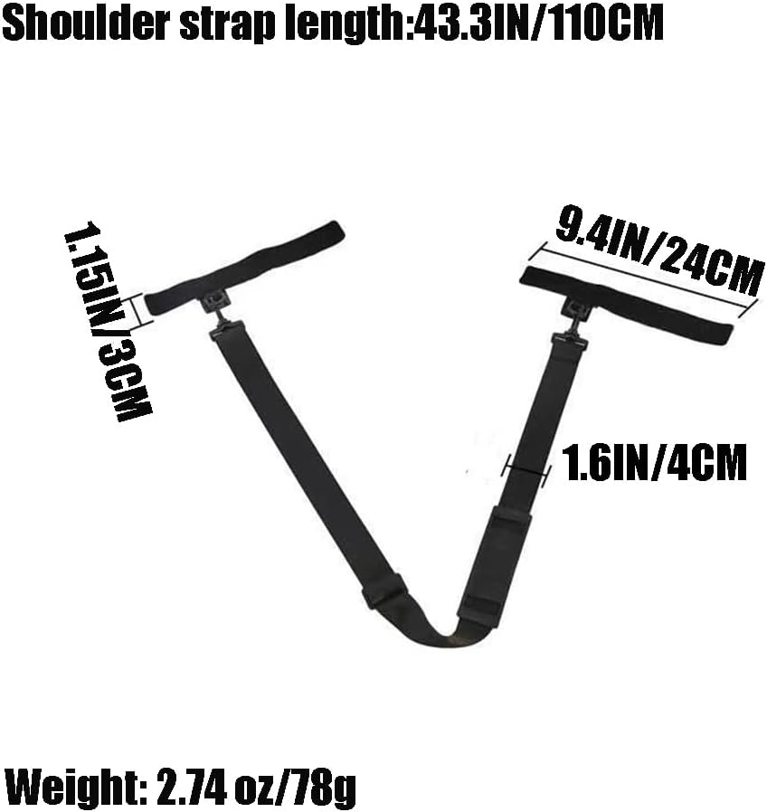Fishing Rod Carry Strap，Sling Band Adjustable Shoulder Belt Tackle Holder，Nylon (2) - Image 3