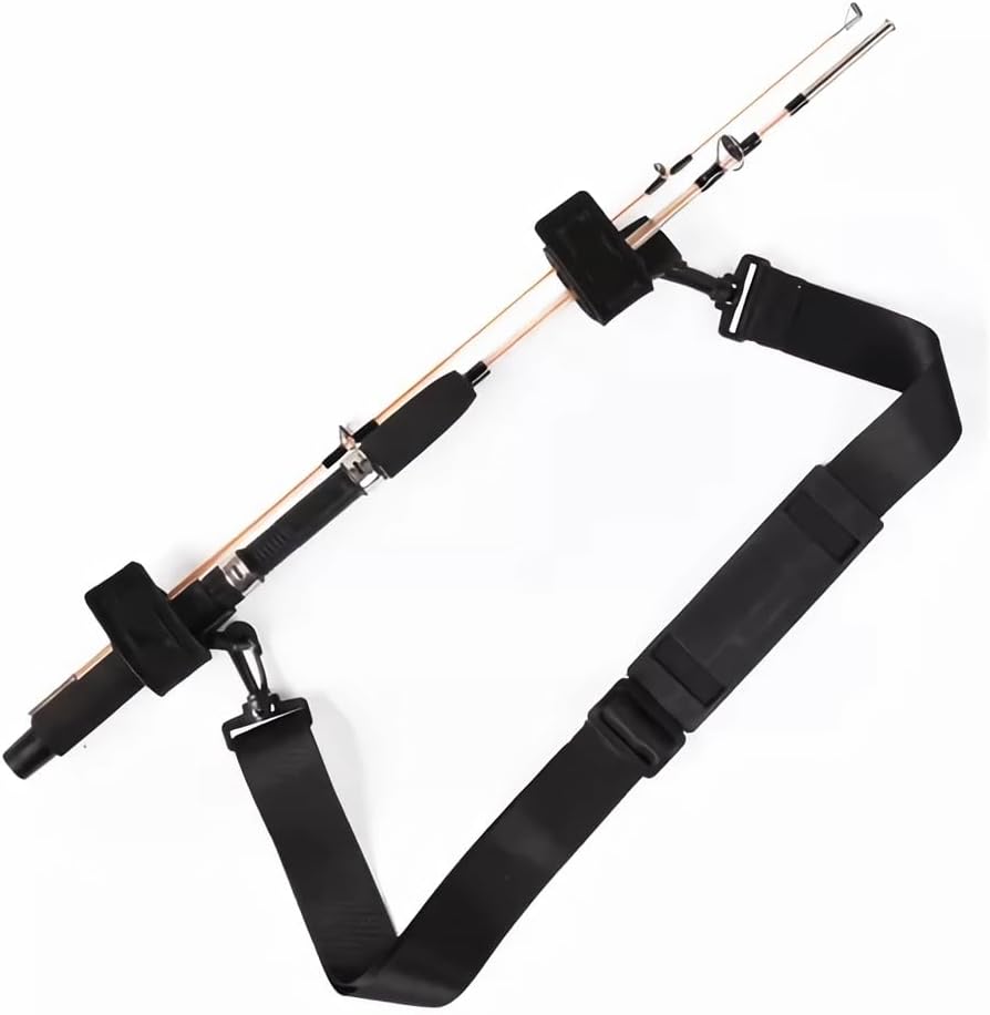 Fishing Rod Carry Strap，Sling Band Adjustable Shoulder Belt Tackle Holder，Nylon (2) - Image 6