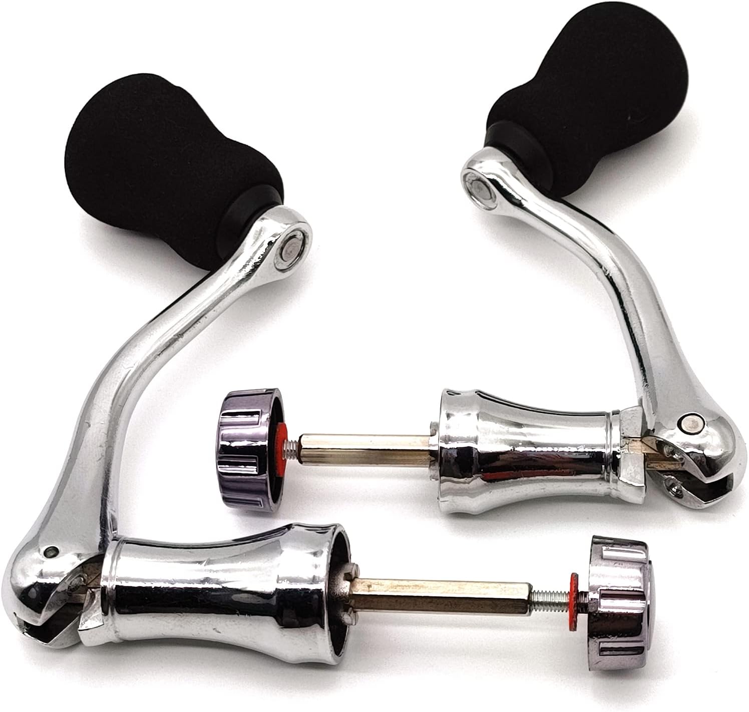 Mixed Pack Fishing Spinning Reel Handle, All-Metal, with The Grip EVA for Reels Replacement Parts,2 Pack, Large,X-Large - Image 2