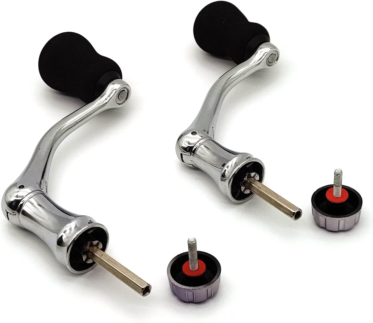 Mixed Pack Fishing Spinning Reel Handle, All-Metal, with The Grip EVA for Reels Replacement Parts,2 Pack, Large,X-Large - Image 3
