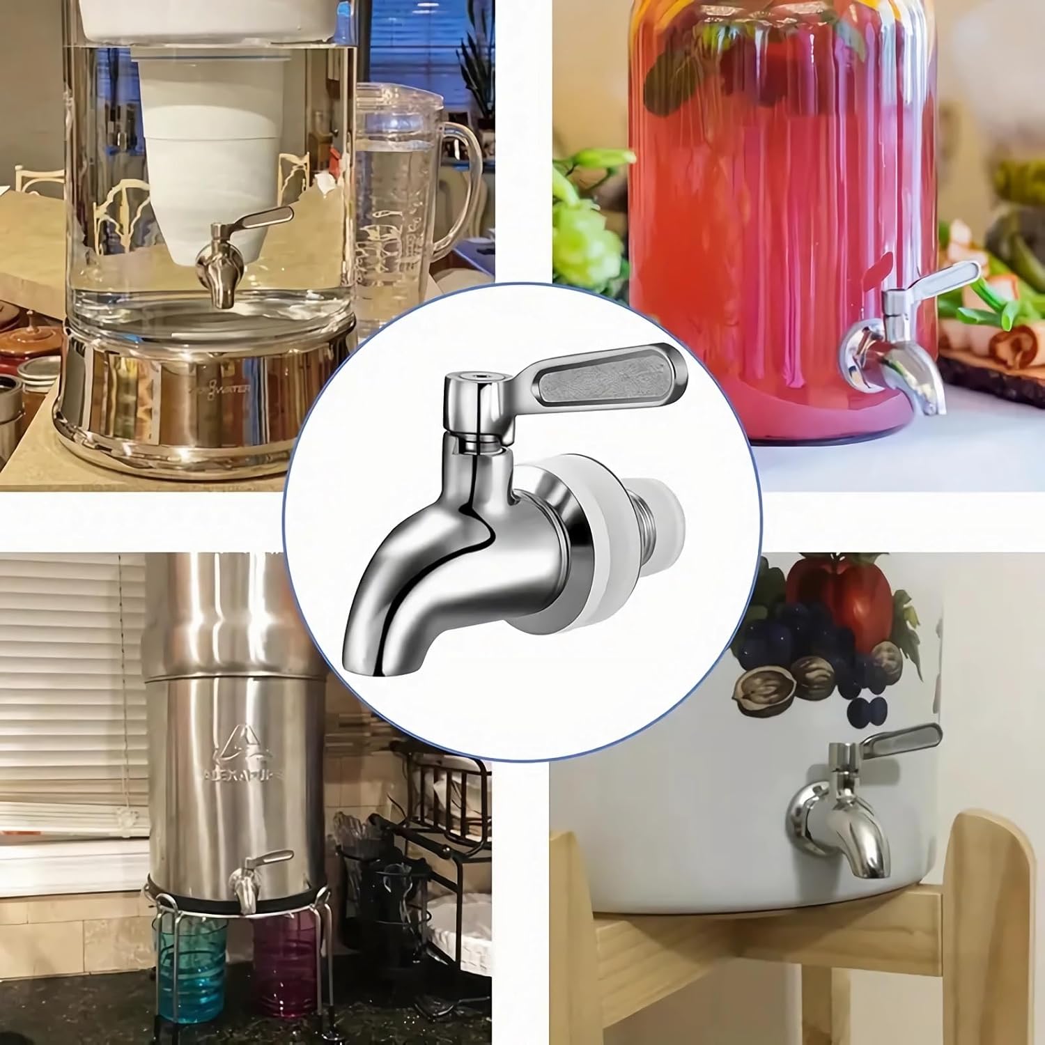Stainless Steel Beverage Jar Dispenser Replacement Spigot Faucet, For Dispensers - Durable Outdoor Water Faucet Sun Tea Jars, Perfect Parties & Camping 16mm（5/8 inch） - Image 6