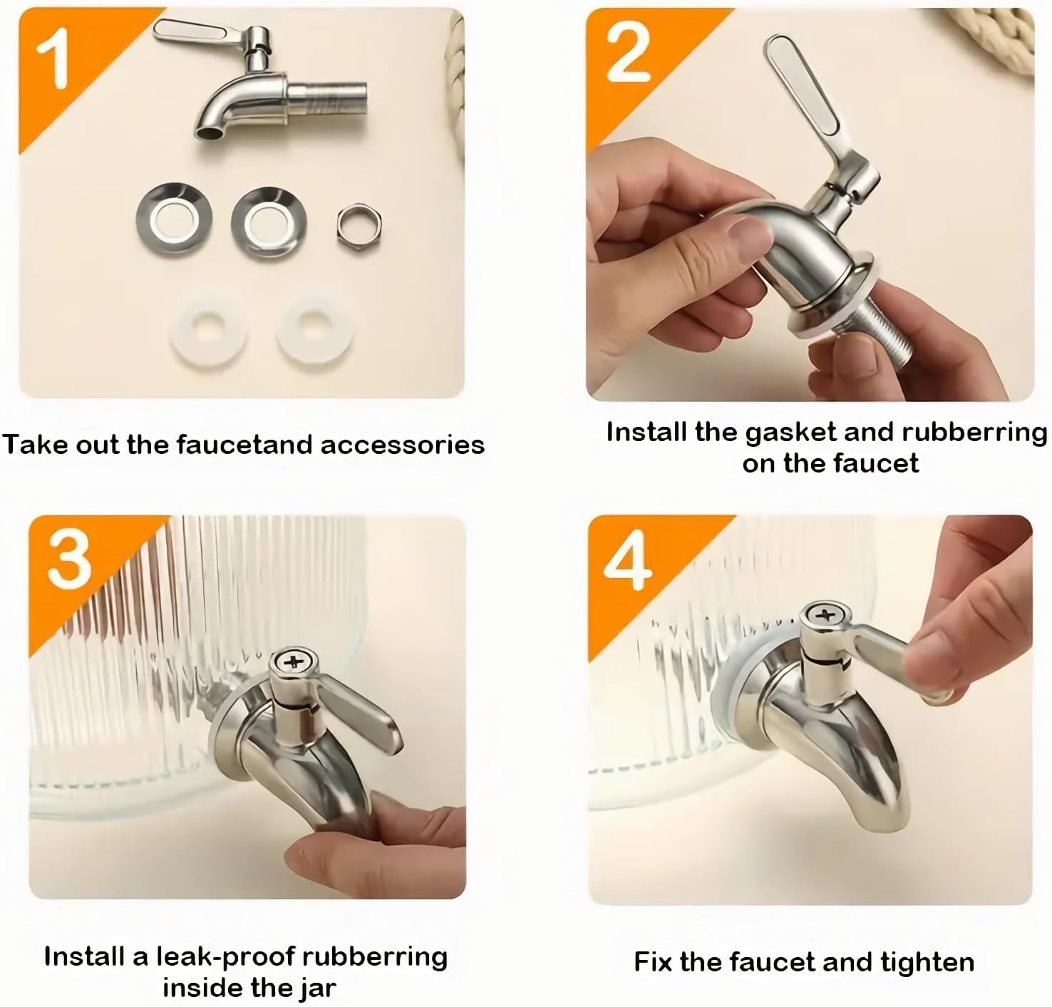Stainless Steel Beverage Jar Dispenser Replacement Spigot Faucet, For Dispensers - Durable Outdoor Water Faucet Sun Tea Jars, Perfect Parties & Camping 16mm（5/8 inch） - Image 7