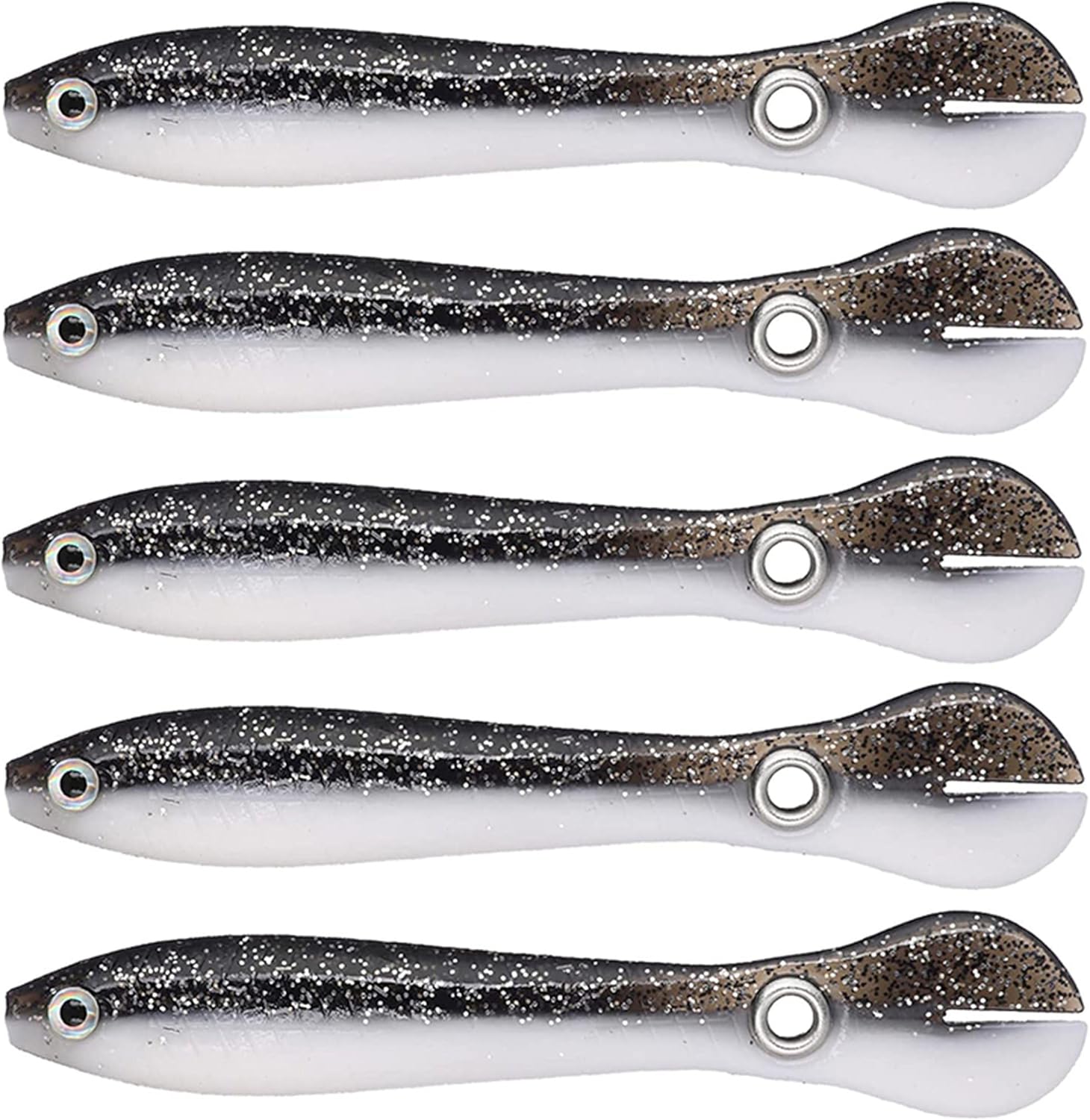 10pcs Soft Bionic Fishing Lure, Plastic Lures, Bass Bait, Freshwater Top Water Saltwater Lures gray - Image 1