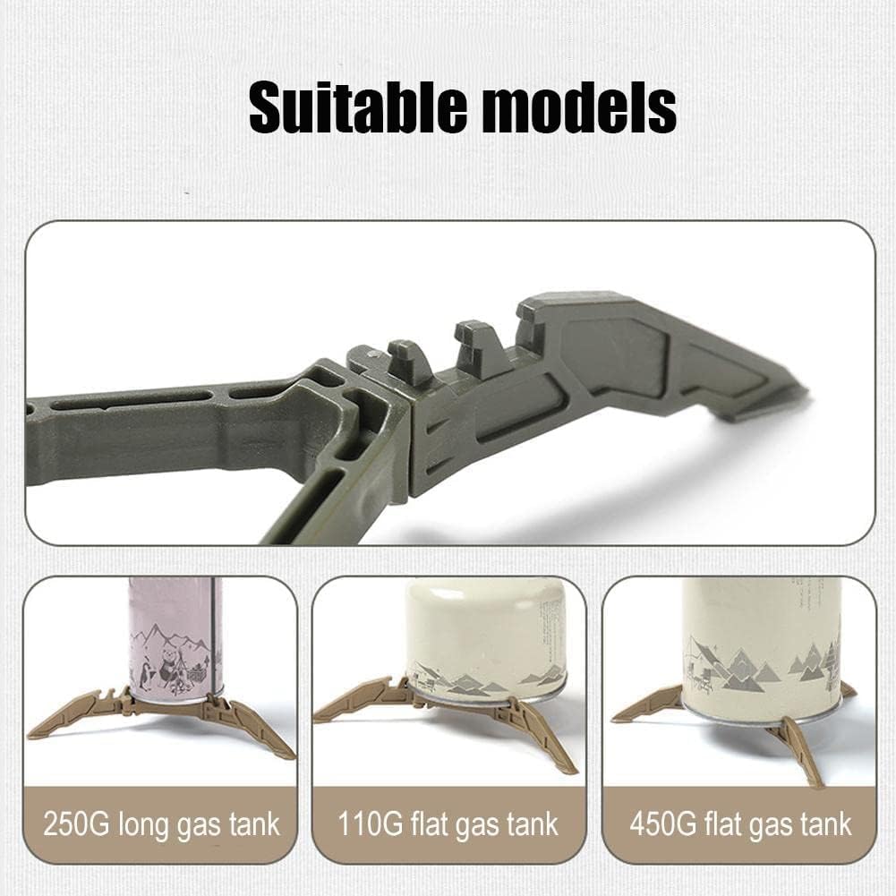 2Pcs Camping Stove Fuel Can Stabilizer, Mini Foldable Outdoor Hiking Cooking Gas Tank Bracket,Foldable Cartridge Canister Tripod (Oranger) - Image 3