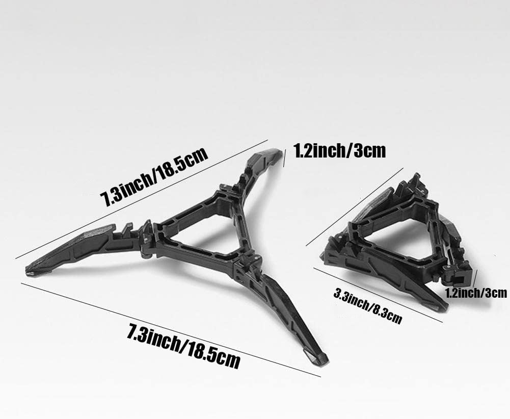 2Pcs Camping Stove Fuel Can Stabilizer, Mini Foldable Outdoor Hiking Cooking Gas Tank Bracket,Foldable Cartridge Canister Tripod (Black) - Image 4