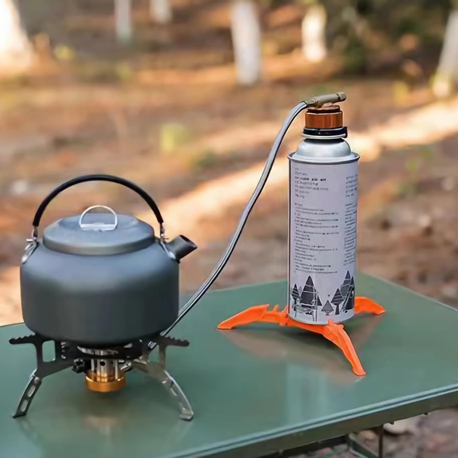2Pcs Camping Stove Fuel Can Stabilizer, Mini Foldable Outdoor Hiking Cooking Gas Tank Bracket,Foldable Cartridge Canister Tripod (Black) - Image 5