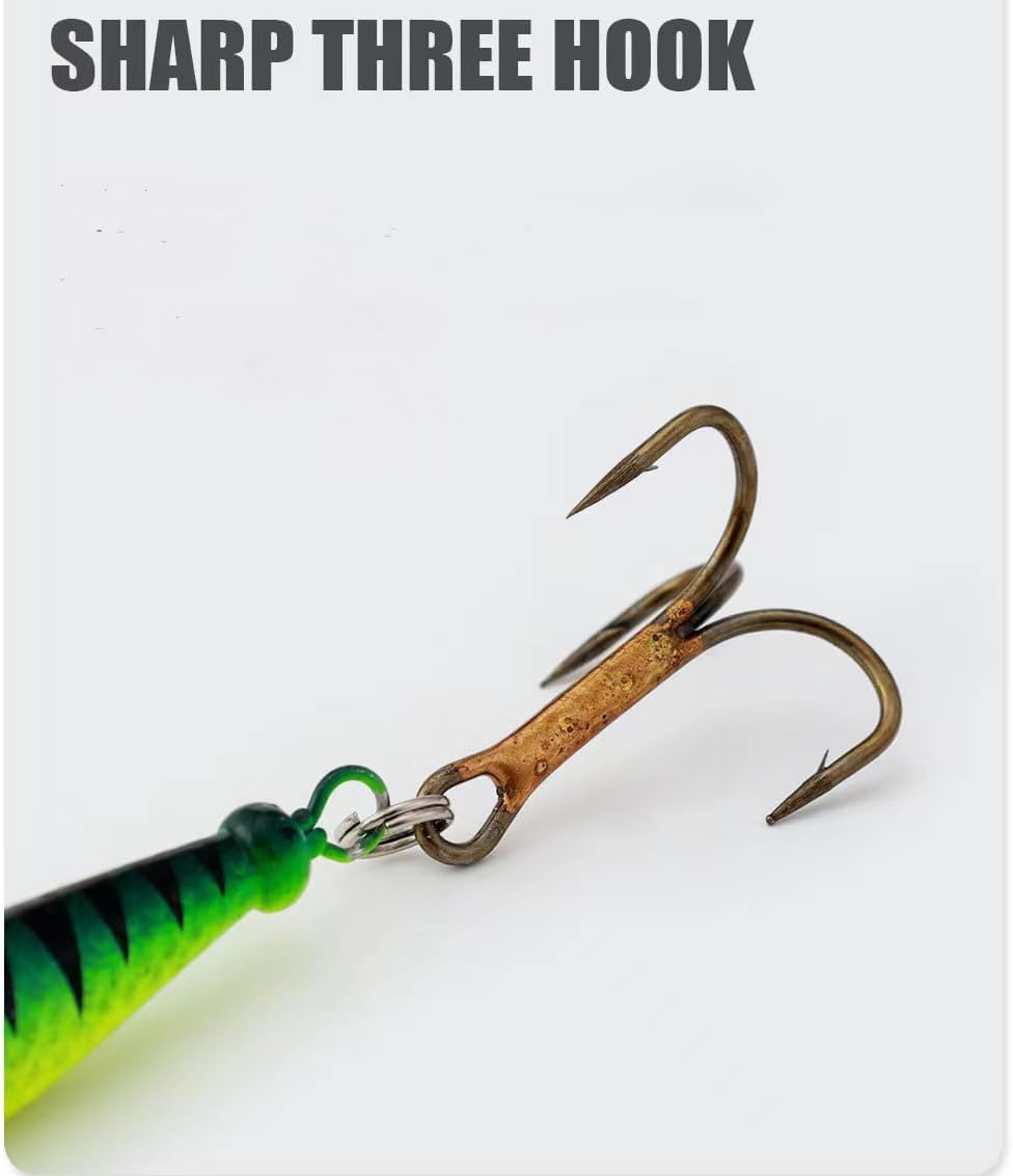 4Pcs Fishing Lure Spinner Baits, Bait Bionic Hard Baits,Metal Rotating Sequin baits for Bass, Trout, Walleye, Northern Pike and Salmon  0.63oz - Image 3