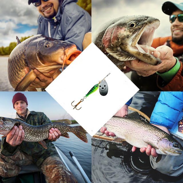 4Pcs Fishing Lure Spinner Baits, Bait Bionic Hard Baits,Metal Rotating Sequin baits for Bass, Trout, Walleye, Northern Pike and Salmon  0.63oz - Image 6