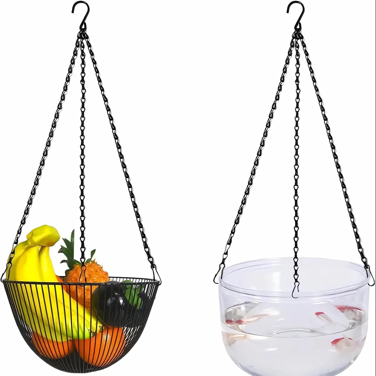 Hanging Basket Chain, 3 Sets Plant Hanger Metal Chains with Clips for Flower Pots, Planters, Bird Cage, Lanterns(Black) (Clips) - Image 4