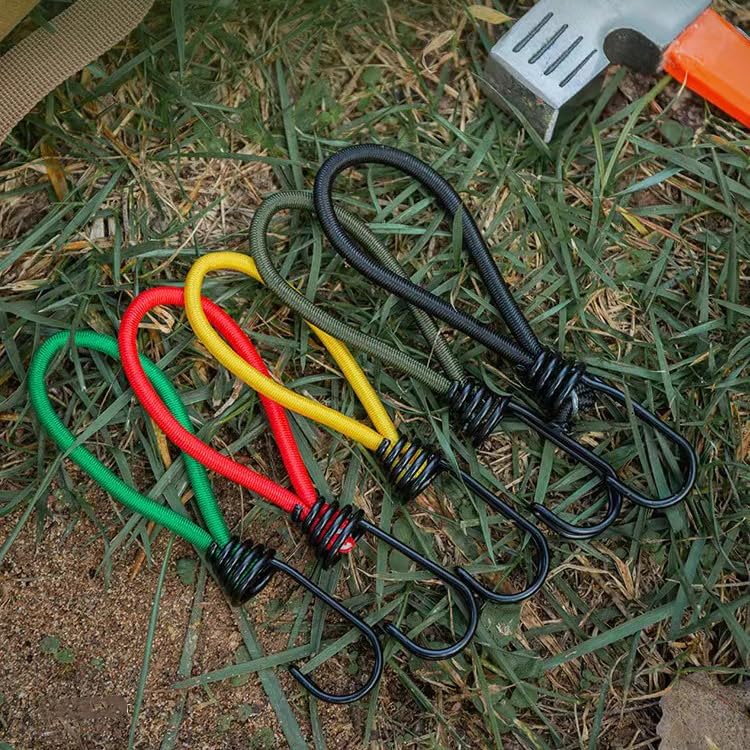 8PCS Bungee Cords with Hooks, Mini Cords, Rubber Short Straps,for Camping Trucks Car Awning Cover Canopies Pool (Blackish Green) Blackish Green - Image 5