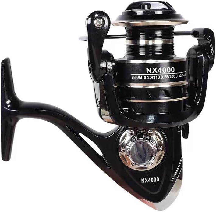 Spinning Reel, Fishing Reel,NX2000-NX7000 Series, Right/Left Handle, EVA Grip, Corrosion-Resistant, Aluminum Spool, Black - Image 5