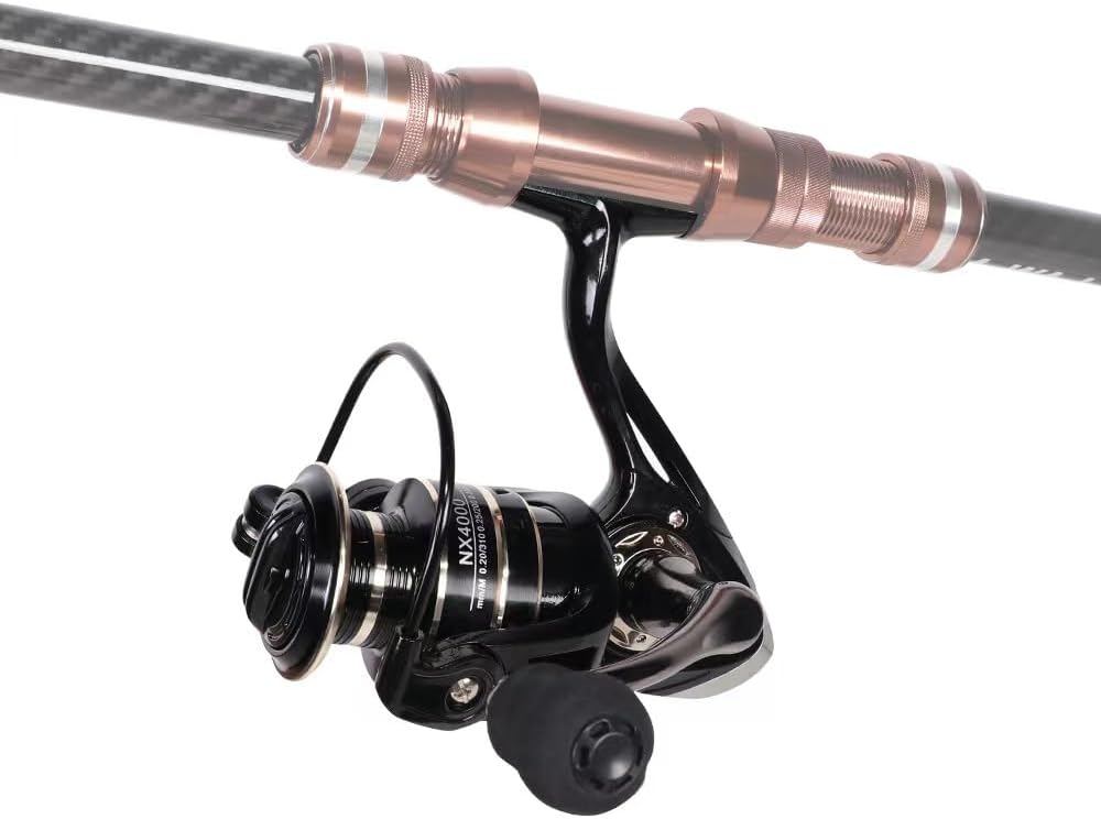 Spinning Reel, Fishing Reel,NX2000-NX7000 Series, Right/Left Handle, EVA Grip, Corrosion-Resistant, Aluminum Spool, Black - Image 6