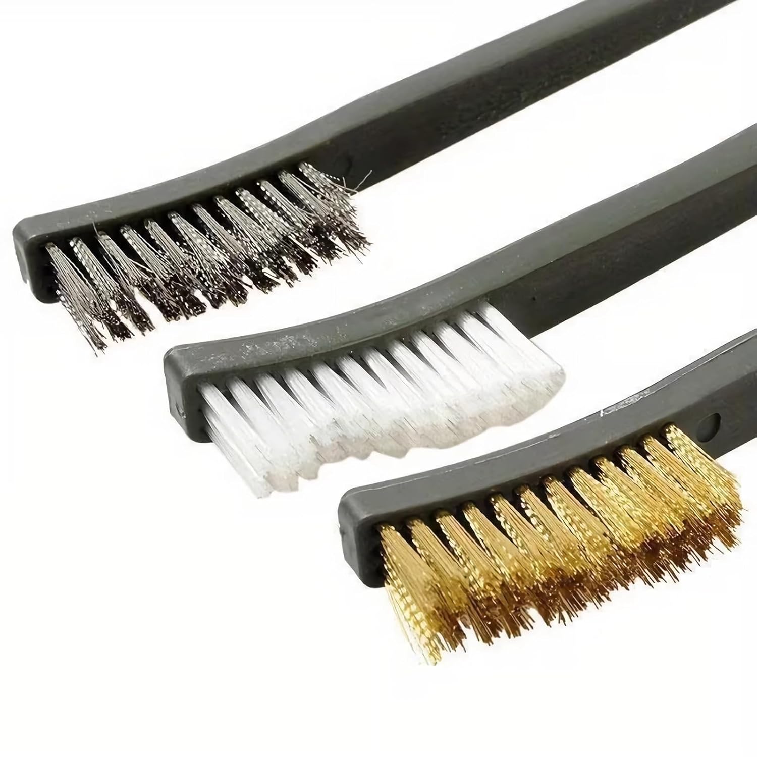 6Pc Mini Wire Brush Set, Steel Brass Nylon Cleaning Polishing Metal Rust Tools, Suitable for Paint Dirt - Image 2