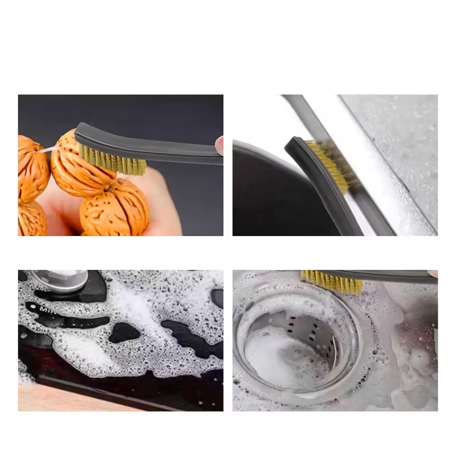 6Pc Mini Wire Brush Set, Steel Brass Nylon Cleaning Polishing Metal Rust Tools, Suitable for Paint Dirt - Image 6