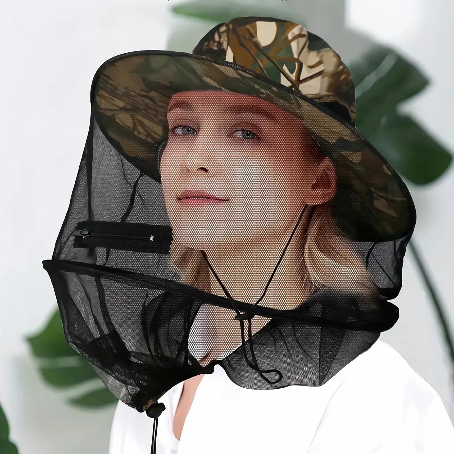 1Pack Anti-Mosquito Mesh Fishing Cap, Mosquito Head Net Hat with Removable Hidden Netting，for Outdoor Hiking Gardening Beekeeping - Image 6
