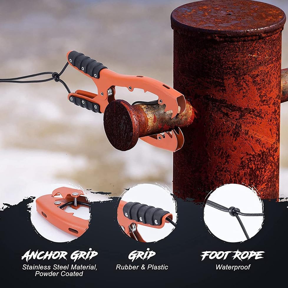 Kayak Anchor Grip,Canoe Grip,Kayak Anchor- Accessories Brush Clamp with Teeth for Fishing Boating Camping 1Pack - Image 6